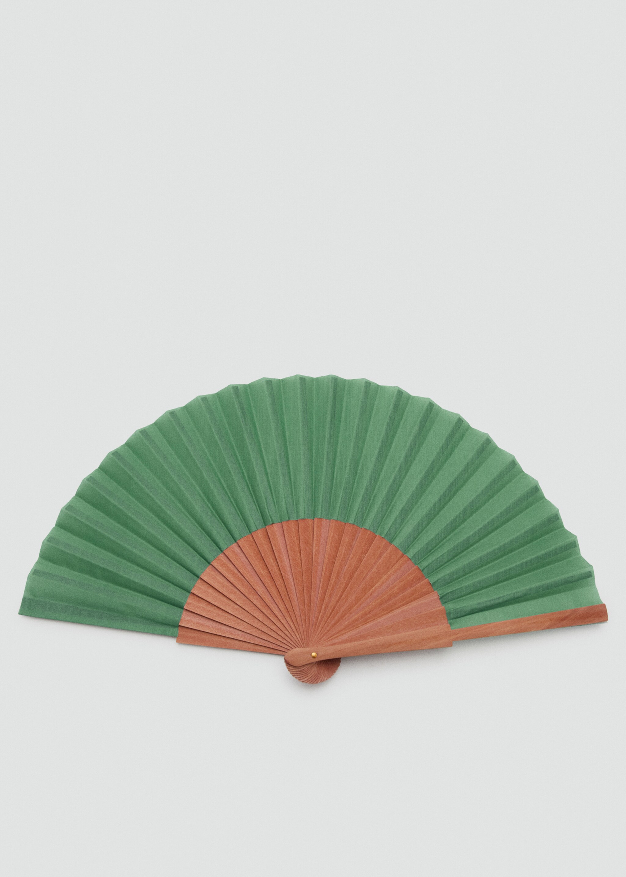 Éventail en bois uni - Article sans modèle, Vert. Ref: 27076712-00.