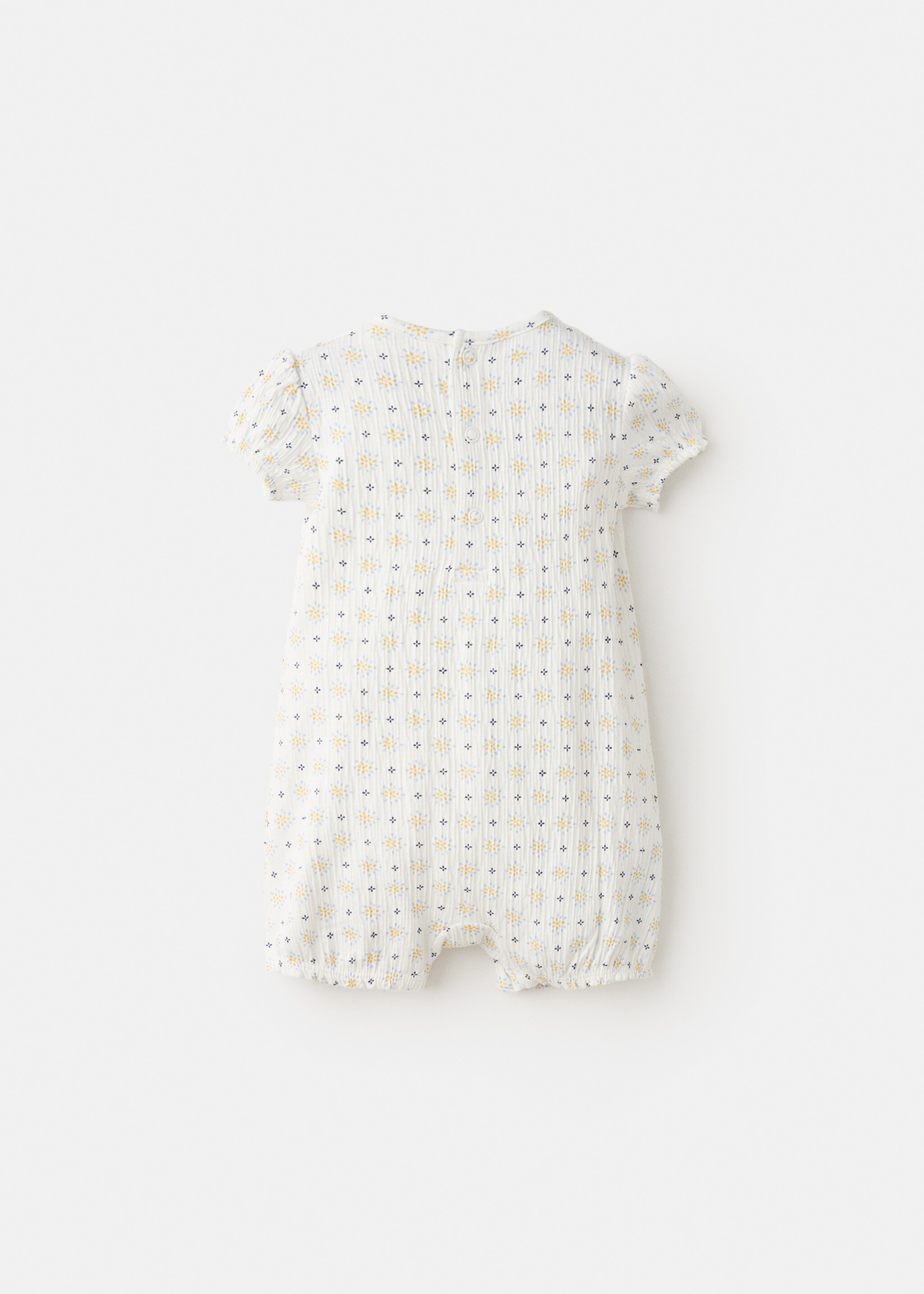 Pijama body algodón - Reverso del artículo, Blanco roto. Ref: 27076715-00.