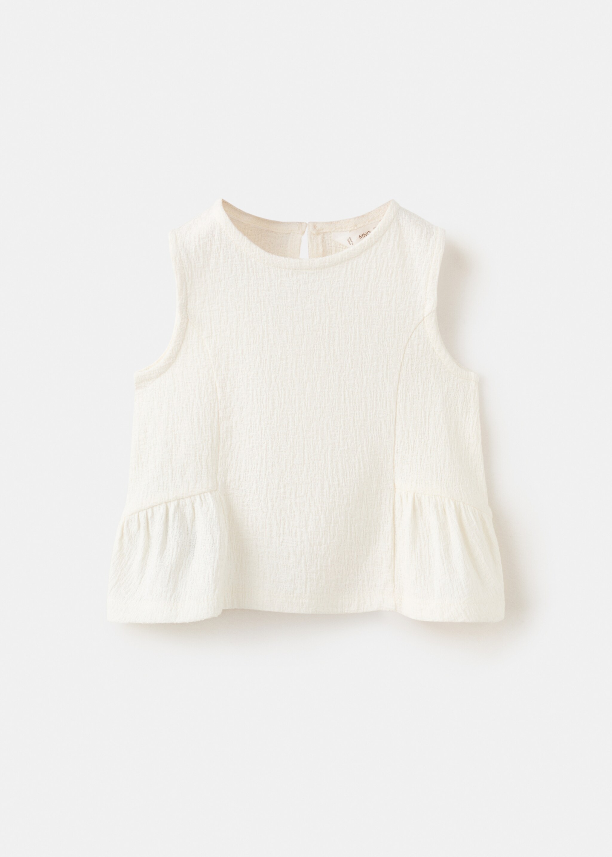 Blusa fluida textura - Artículo sin modelo, Blanco roto. Ref: 27076720-00.