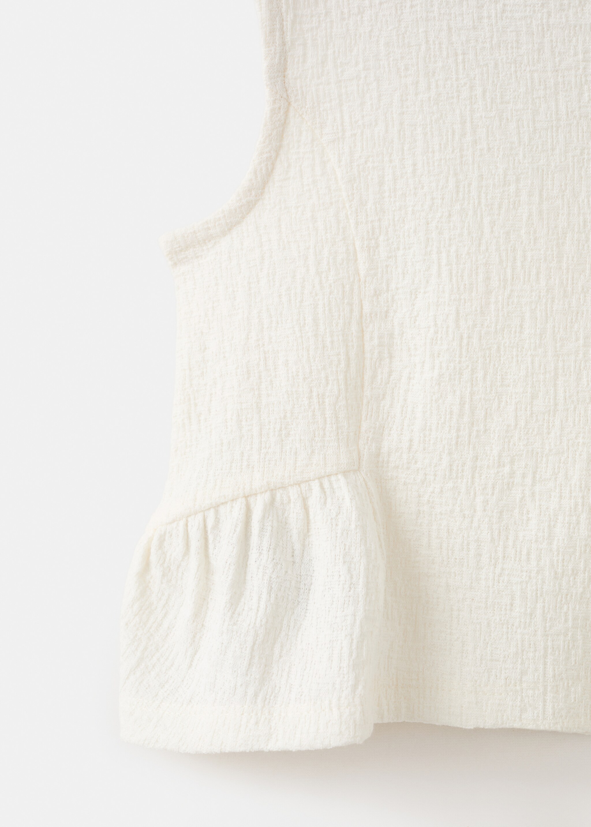 Blusa fluida textura - Detalle del artículo 0, Blanco roto. Ref: 27076720-00.