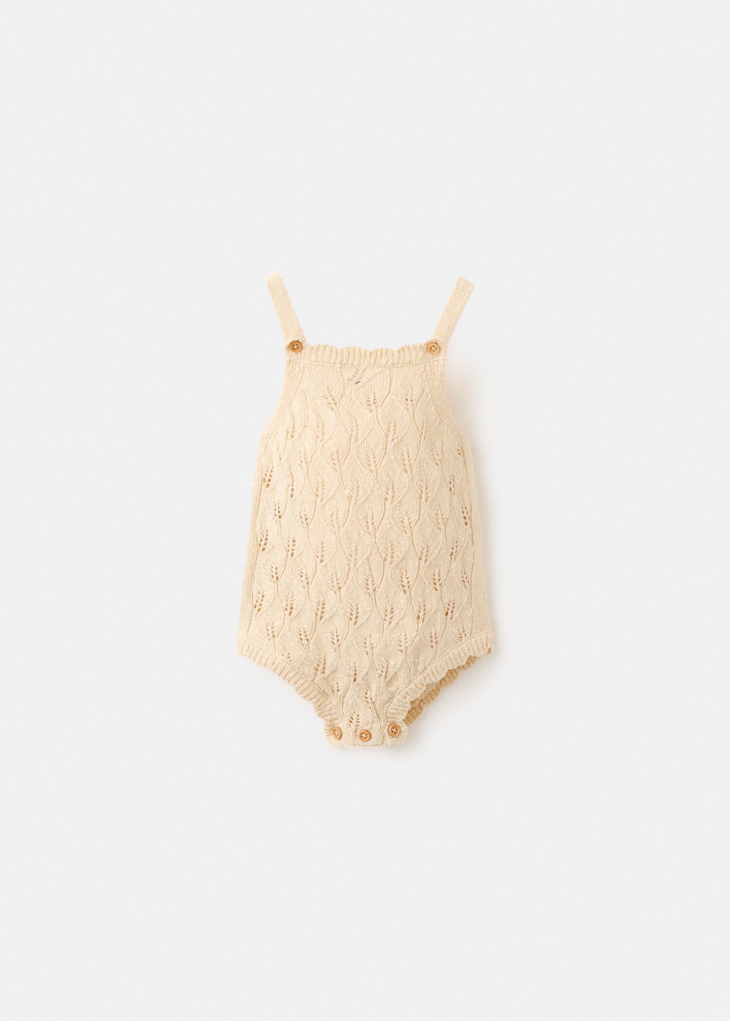 Cotton openwork knitted romper - Article without model