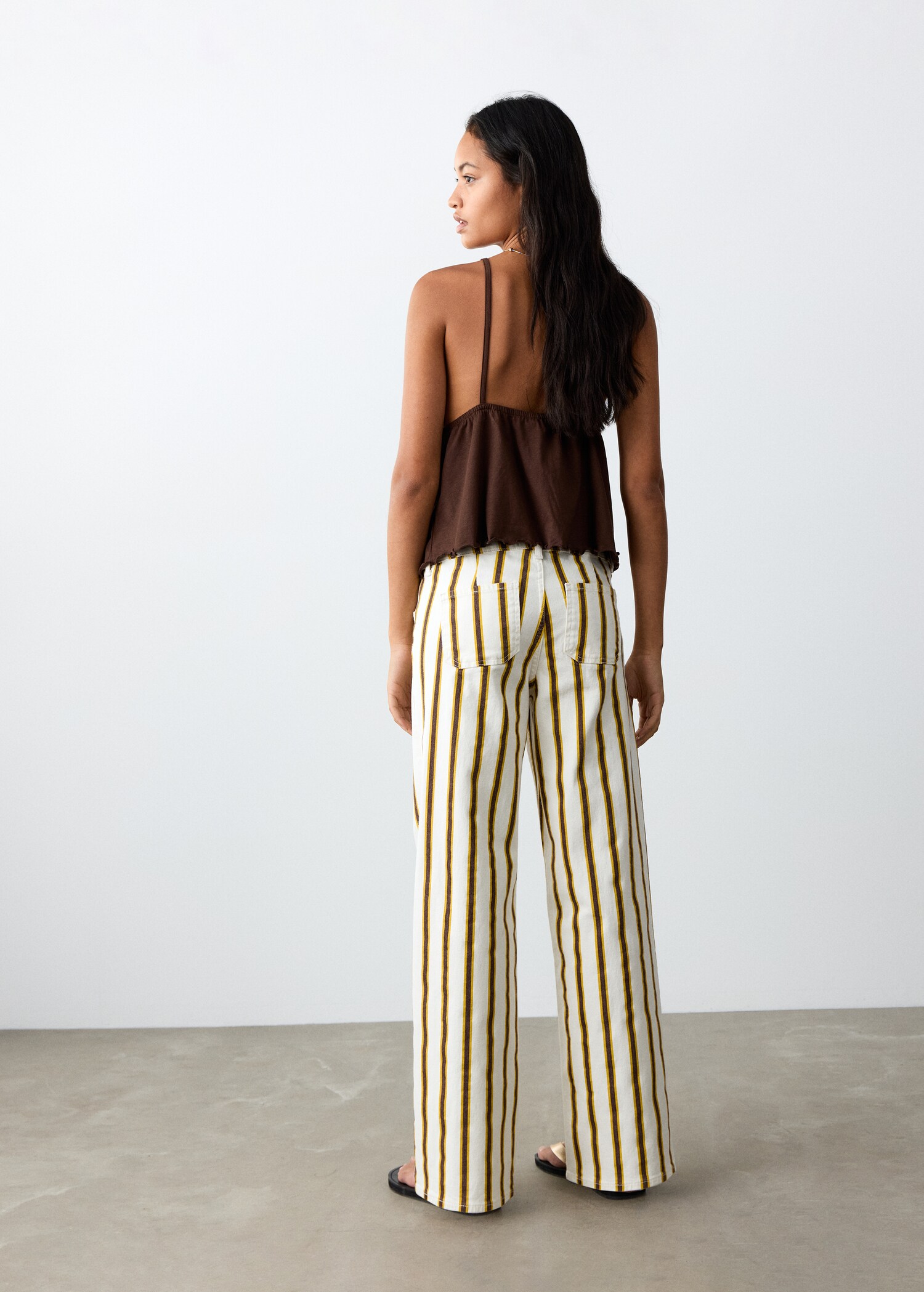 Jean low waist imprimé rayures - Verso de l’article