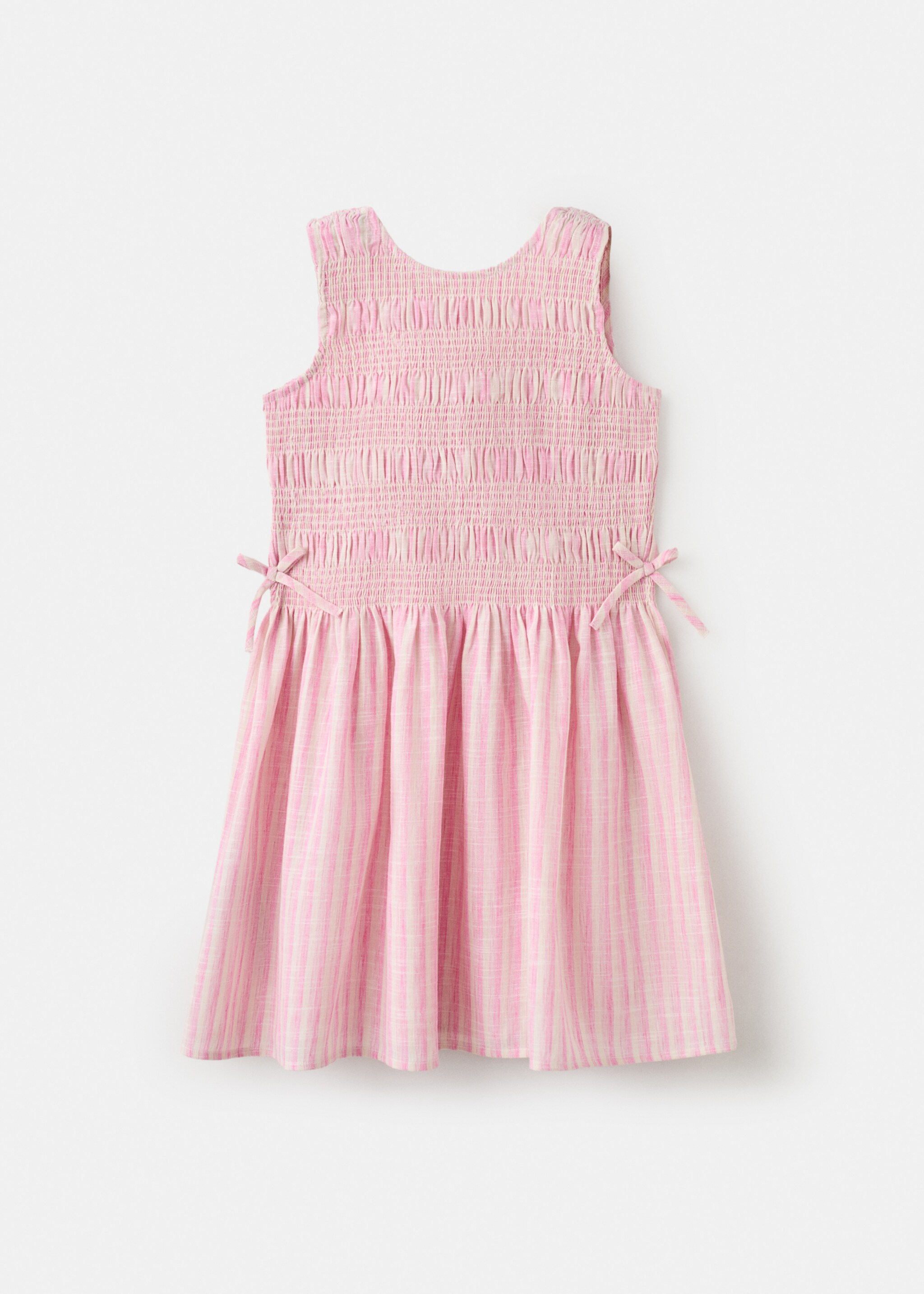Bow striped dress - Article without model, Pink. Ref: 27076729-00.