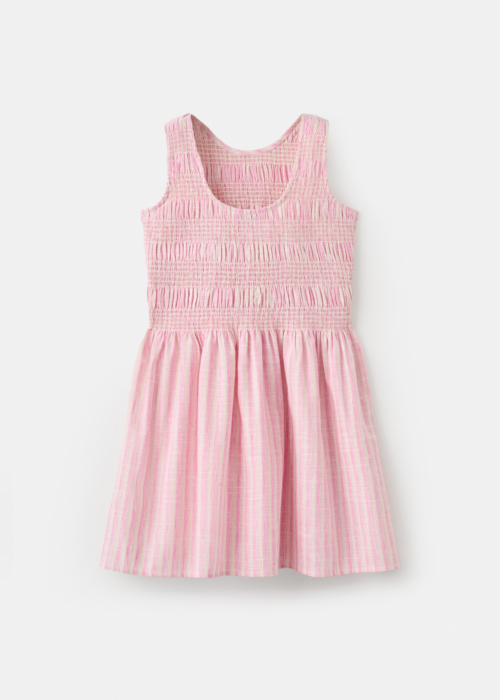 Bow striped dress - Reverse of the article, Pink. Ref: 27076729-00.