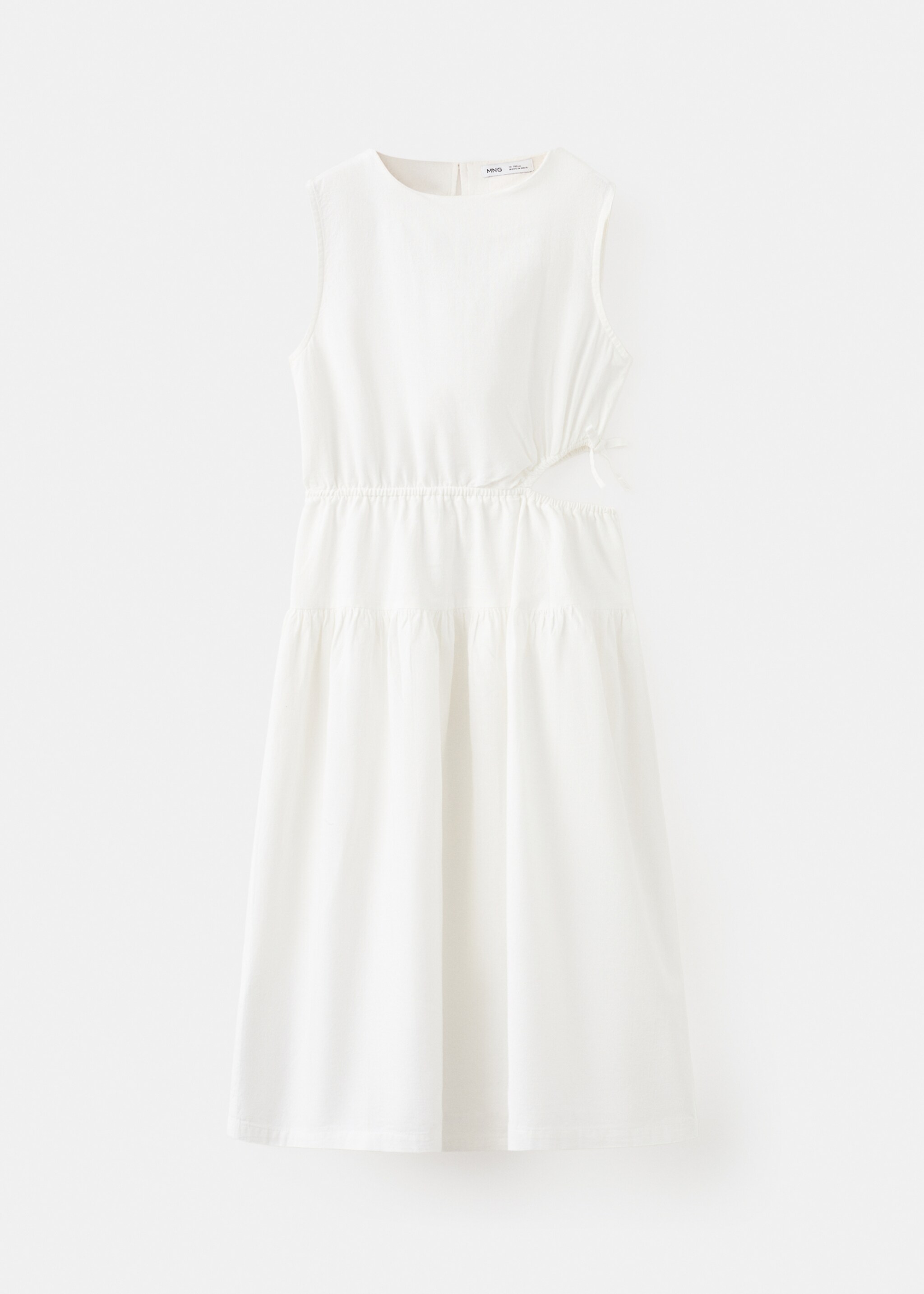 Side-slit dress - Article without model, White. Ref: 27076730-00.