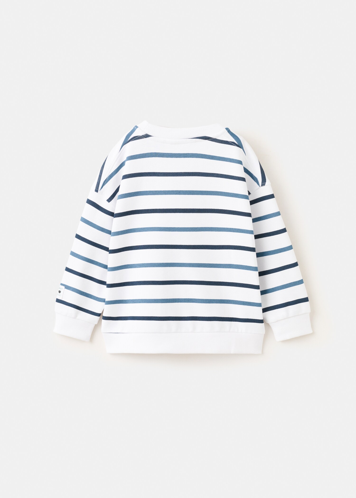 Sweat-shirt coton rayures - Verso de l’article