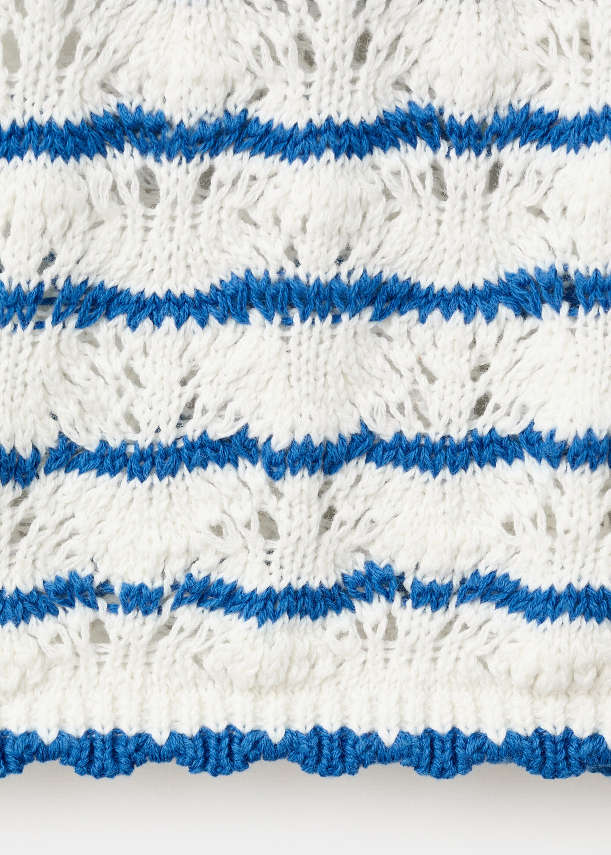 Pantalon en maille ajourée à rayures - Détail de l'article 0, Bleu électrique. Ref: 27076733-00.