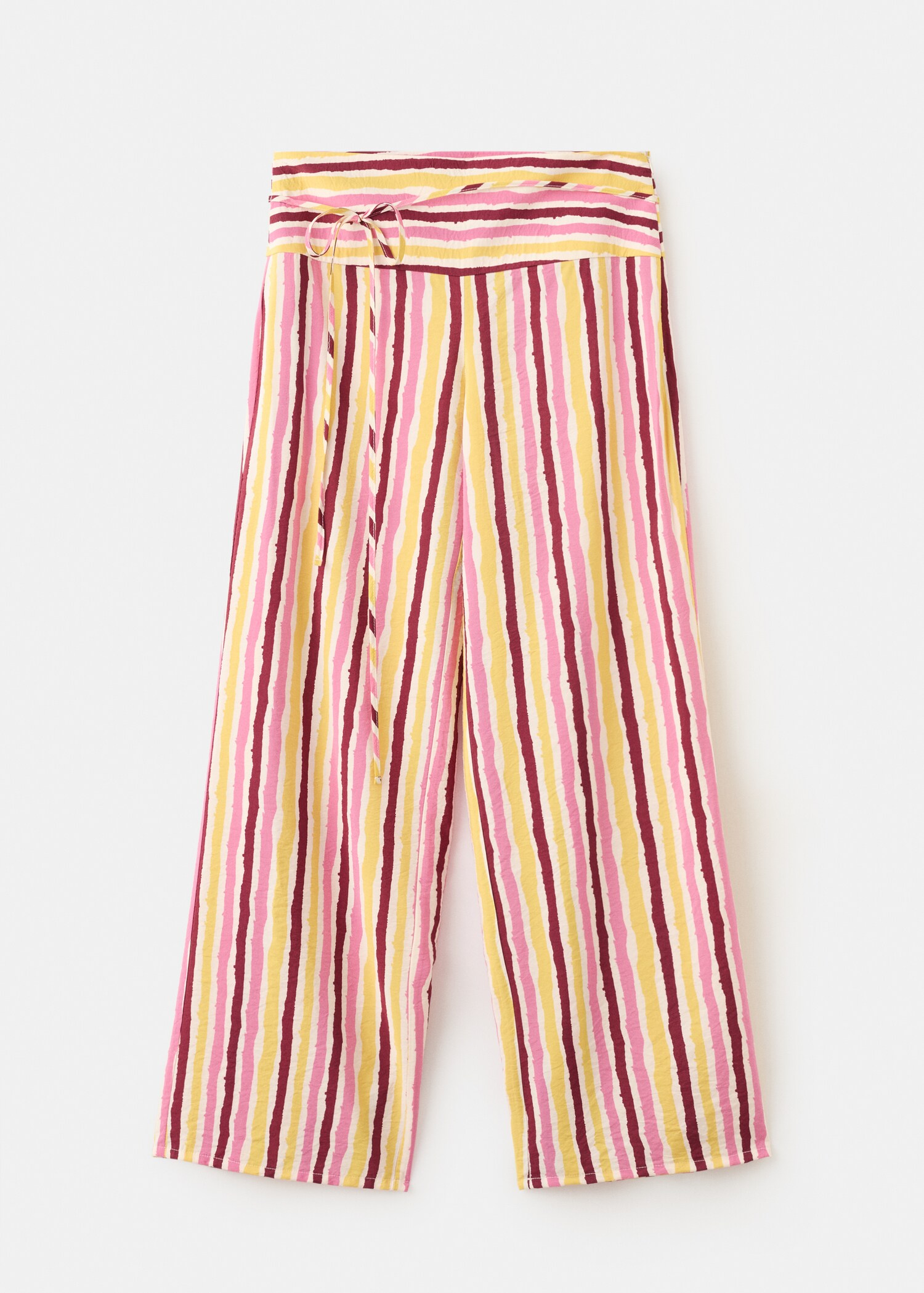 Fluid trousers with combined stripes - Article without model
