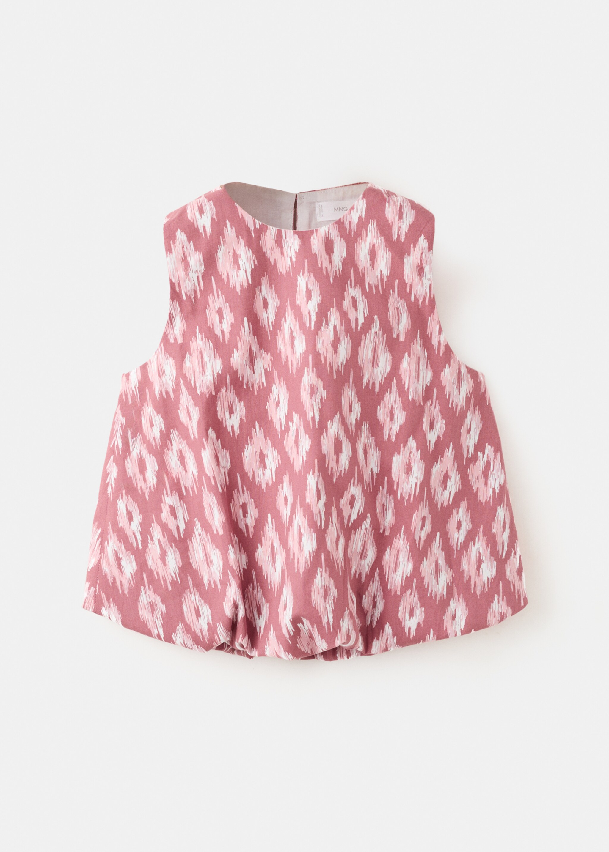 Printed cotton blouse - Article without model, Strawberry. Ref: 27076736-00.