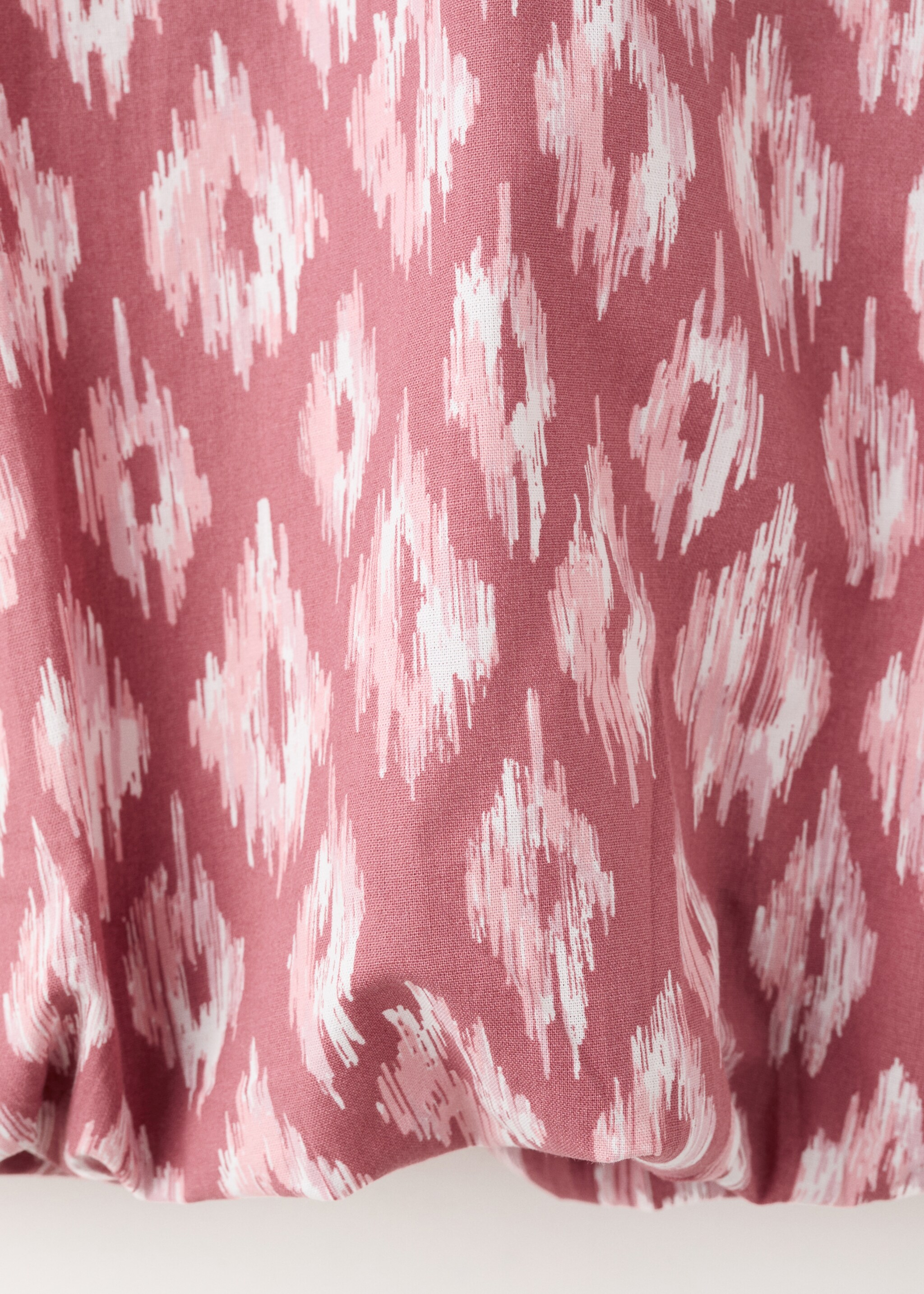 Printed cotton blouse - Details of the article 0, Strawberry. Ref: 27076736-00.