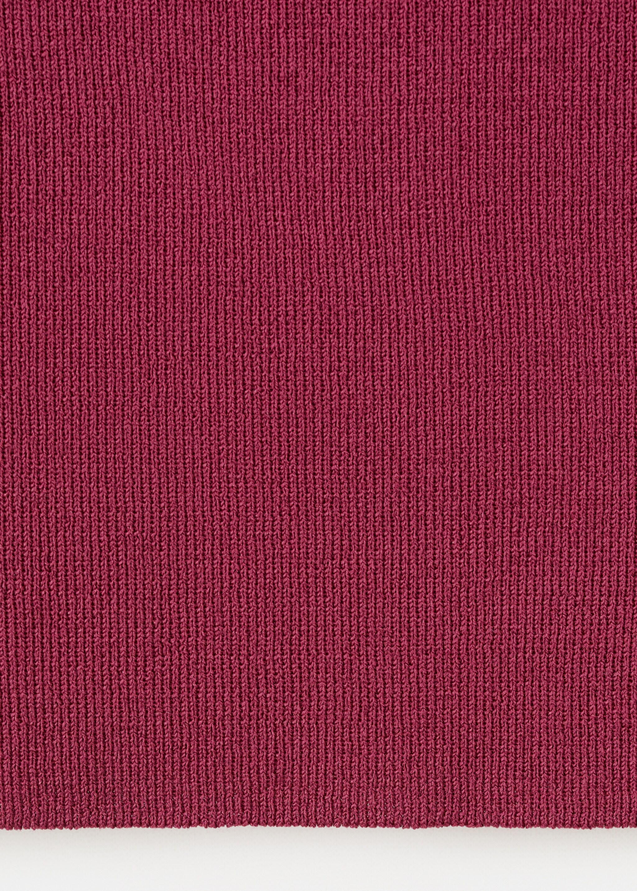 Asymmetrical top with contrasting trim - Details of the article 0, Maroon. Ref: 27076738-00.