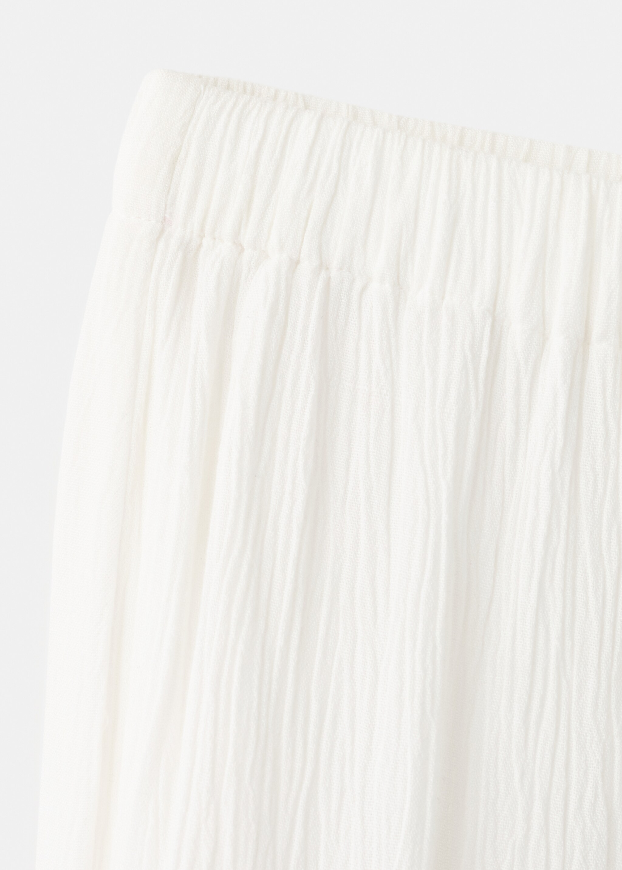 Panel skirt with scalloped details - Details of the article 0, Off White. Ref: 27076741-00.