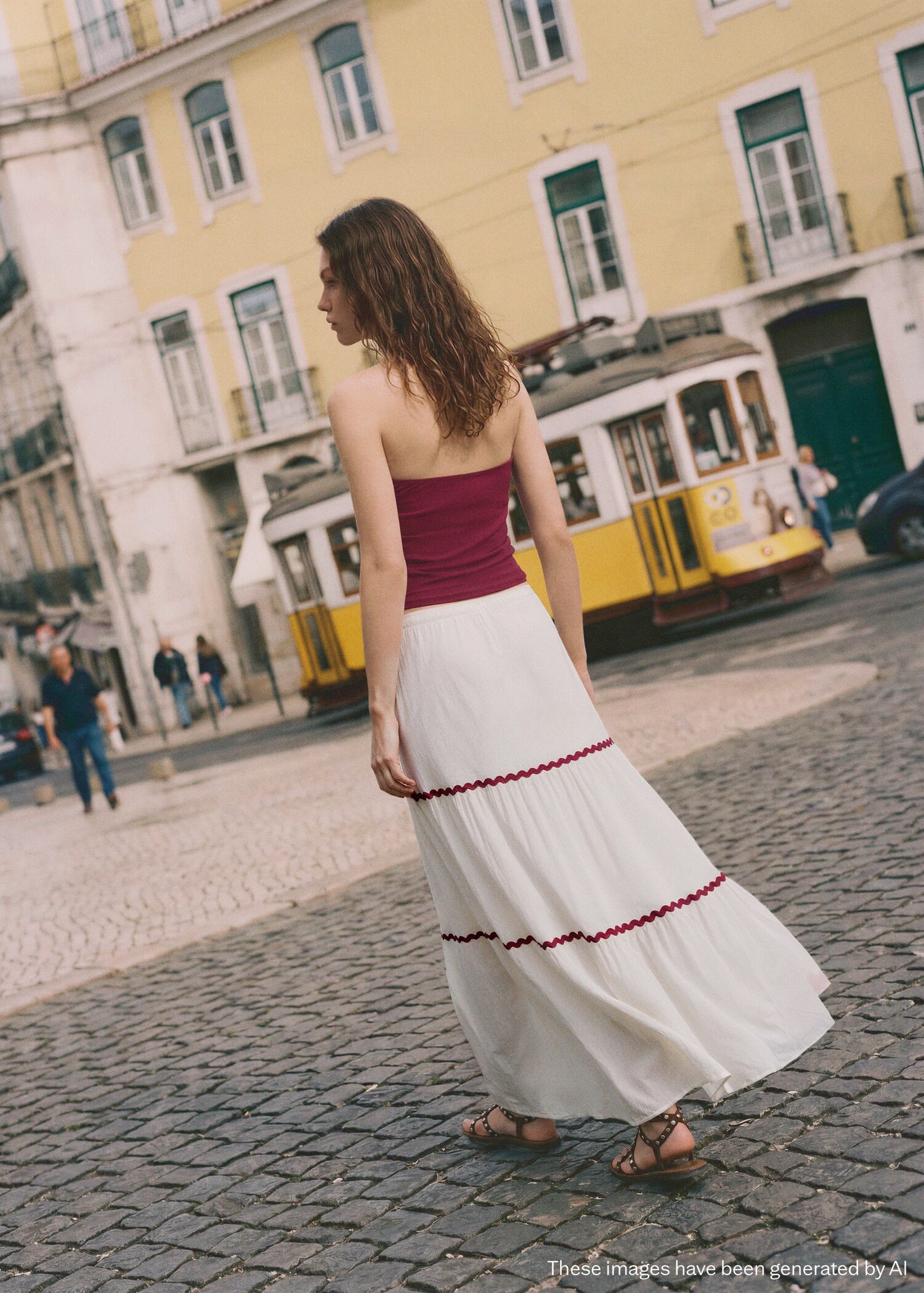 Panel skirt with scalloped details - Reverse of the article