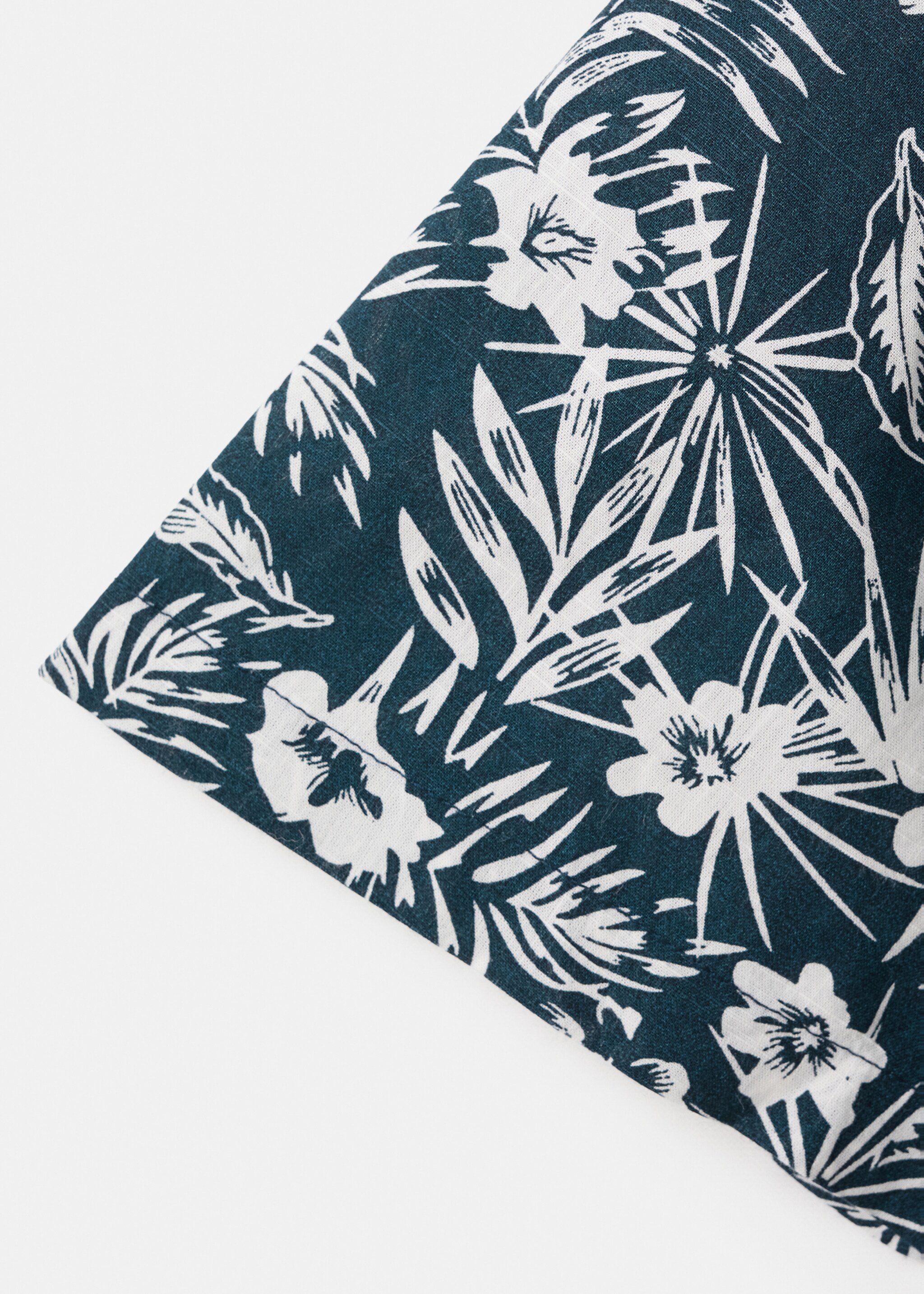 Floral print shirt - Details of the article 0, Navy. Ref: 27076742-00.