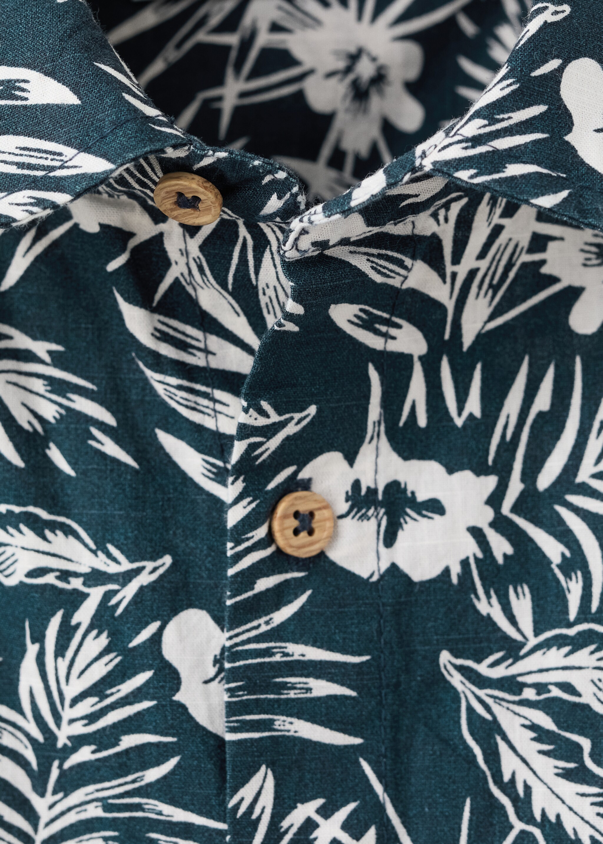 Floral print shirt - Details of the article 8, Navy. Ref: 27076742-00.