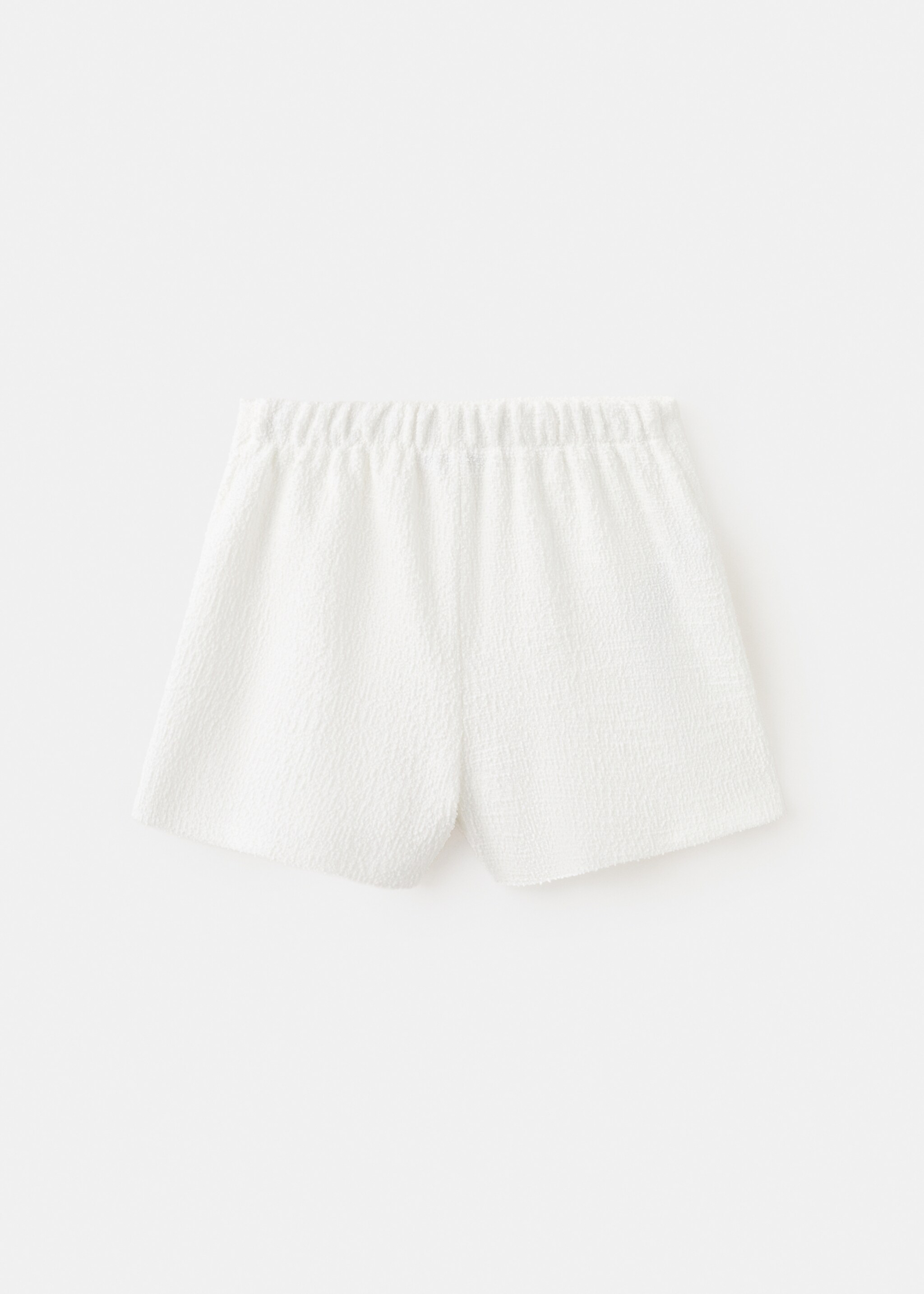 Jupe short en maille - Verso de l’article, Blanc cassé. Ref: 27076750-00.