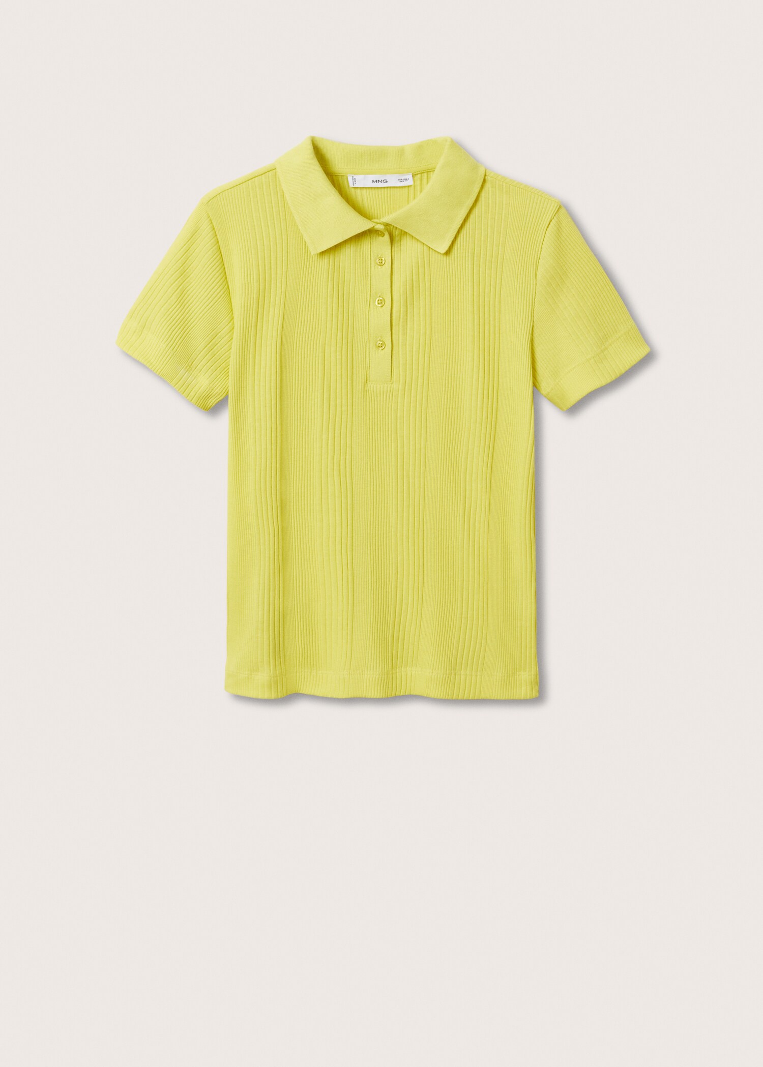 Ribbed cotton polo shirt - Article without model