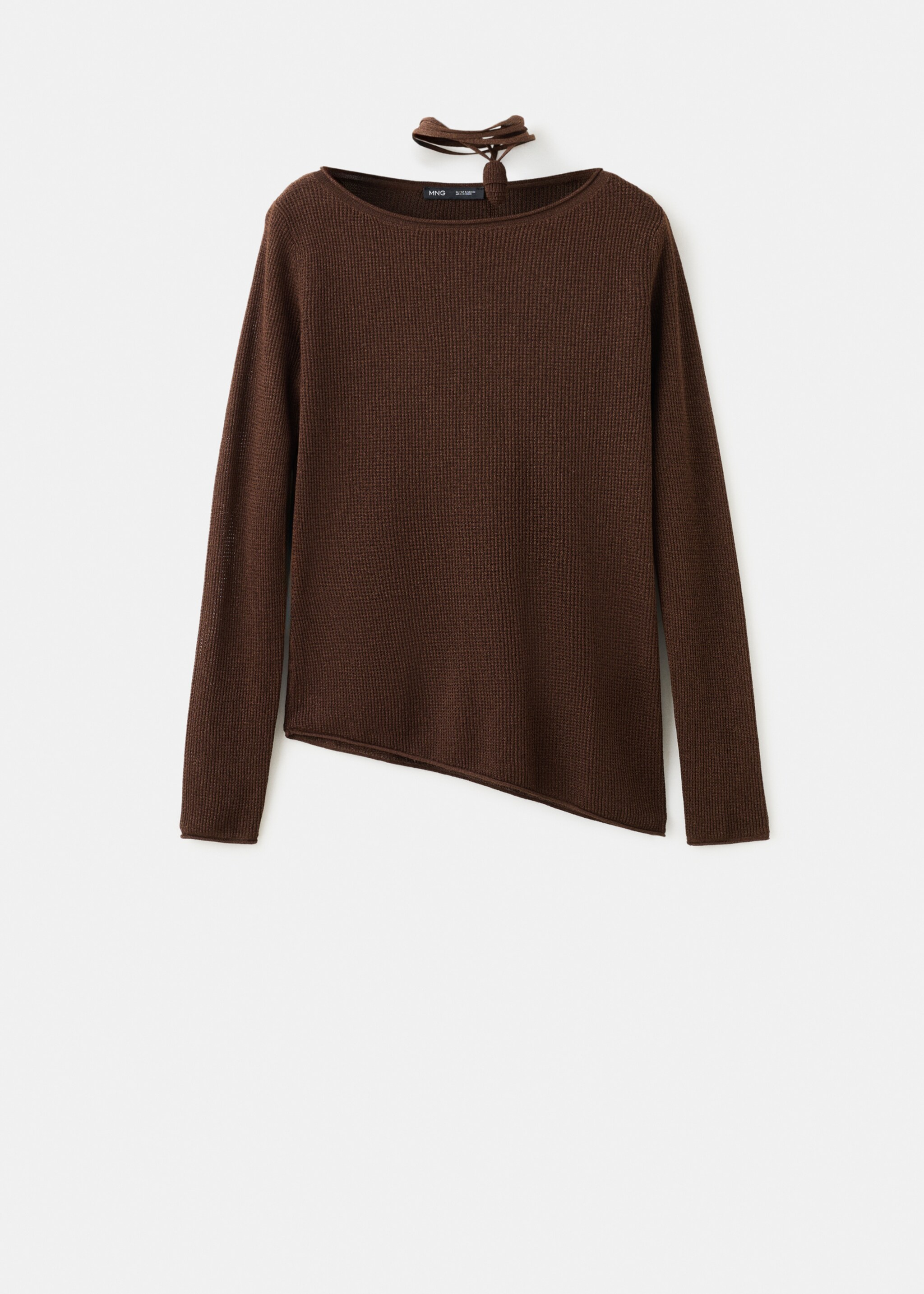 Fine-knit sweater - Article without model, Chocolate. Ref: 27077137-00.