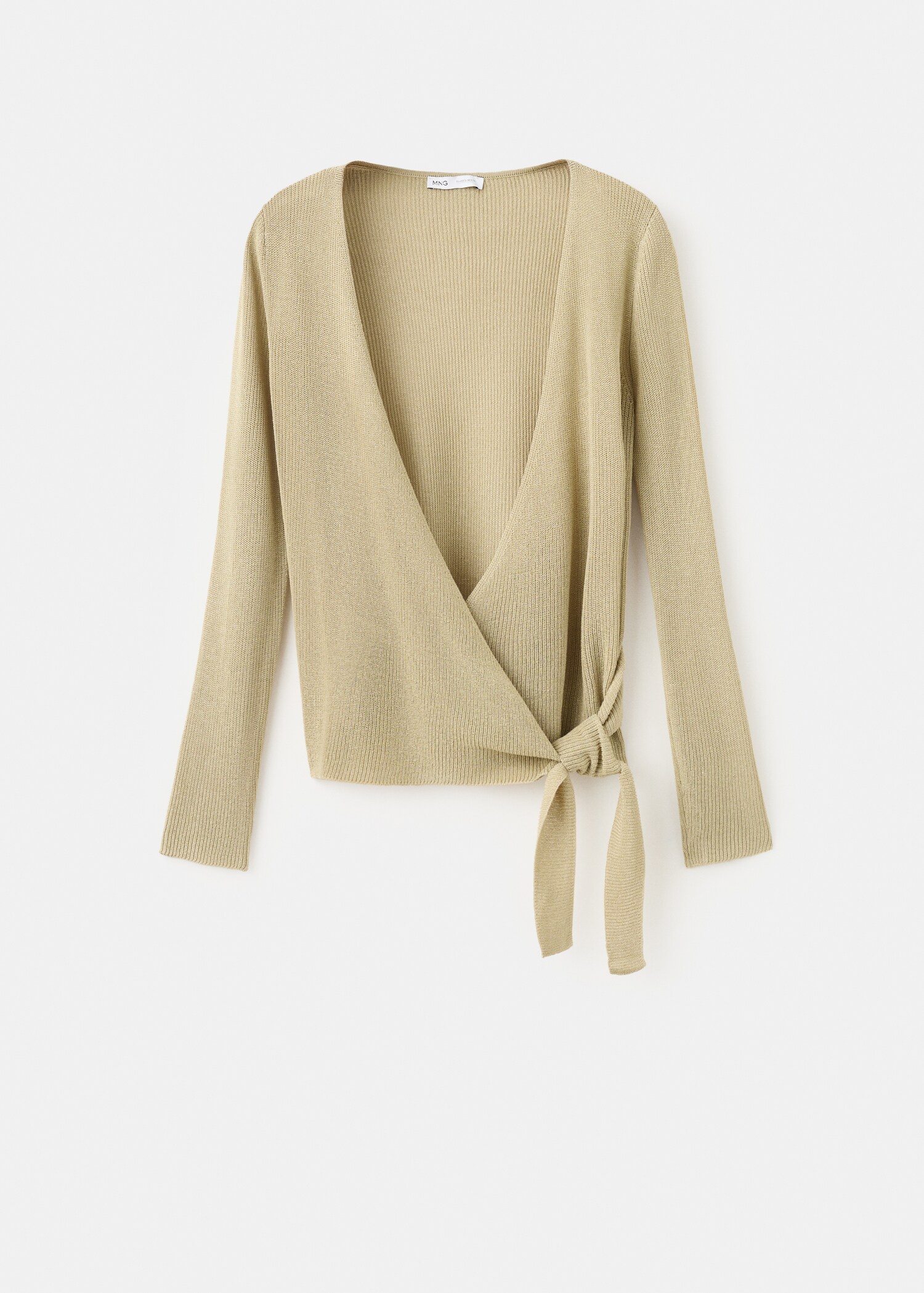 Knitted cardigan with bow - Article without model