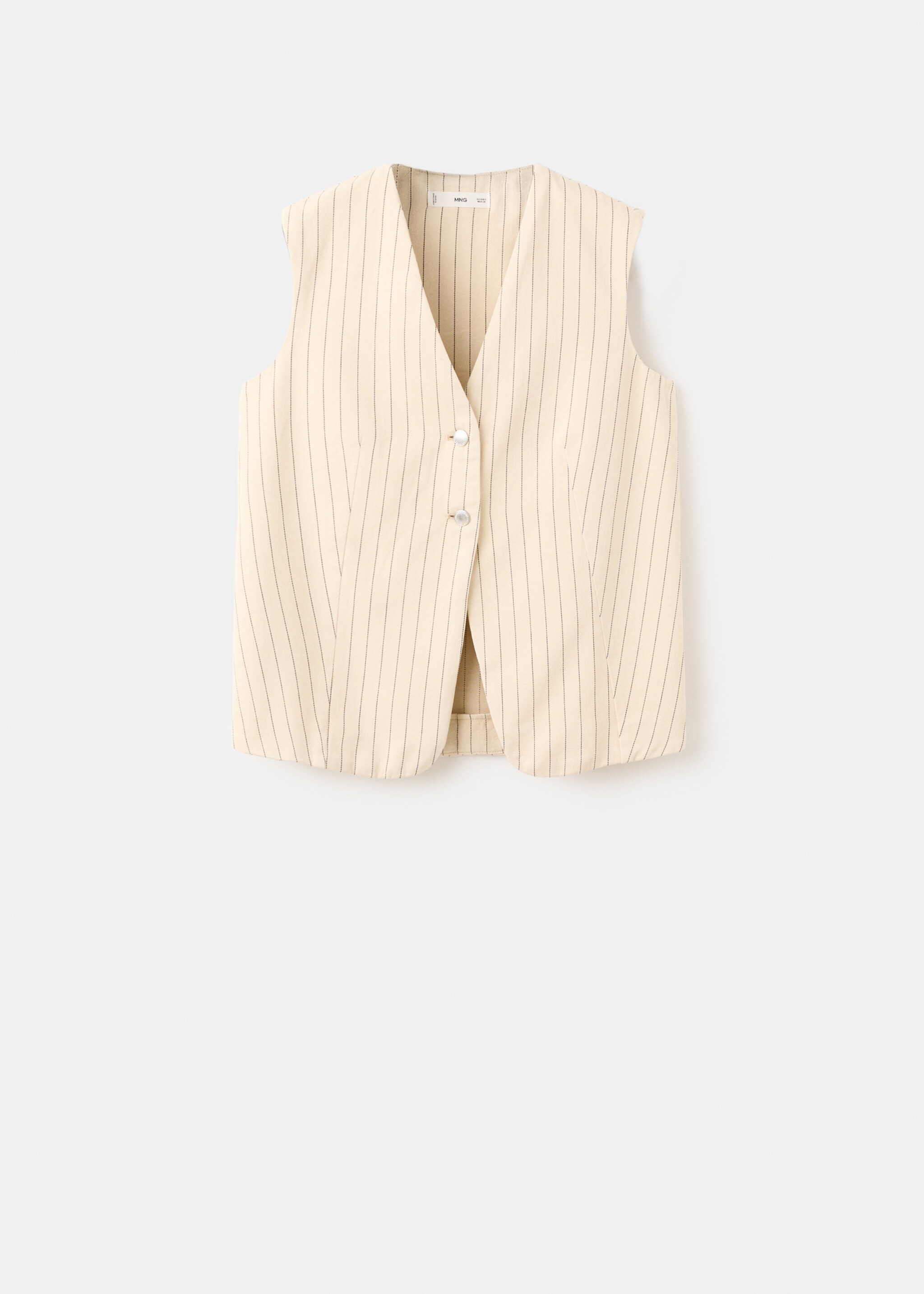 صدرية بدلة مقلمة - منتج دون نموذج, الفانيلا. Ref: 27077139-00.