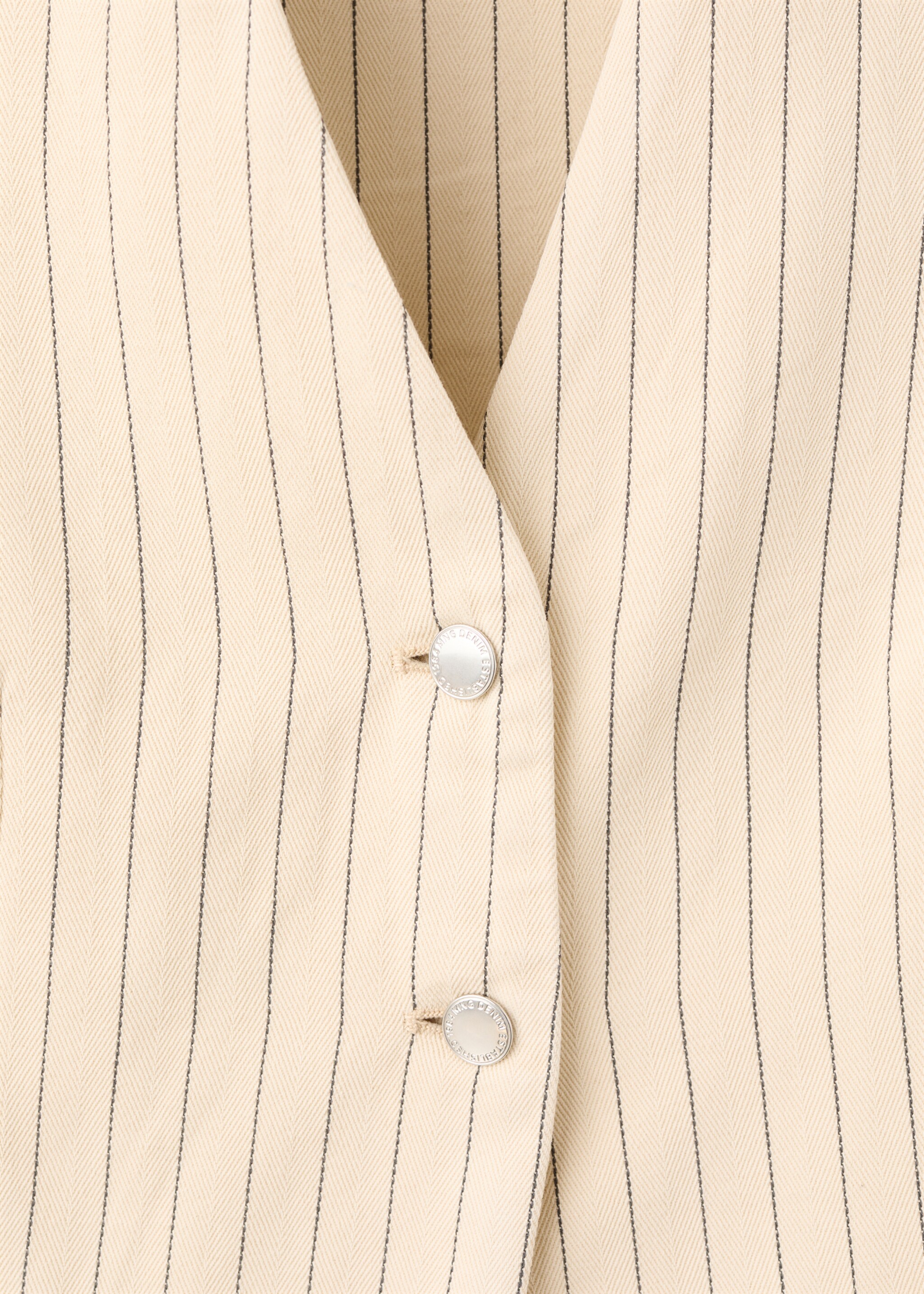 صدرية بدلة مقلمة - تفاصيل المنتج 8, الفانيلا. Ref: 27077139-00.