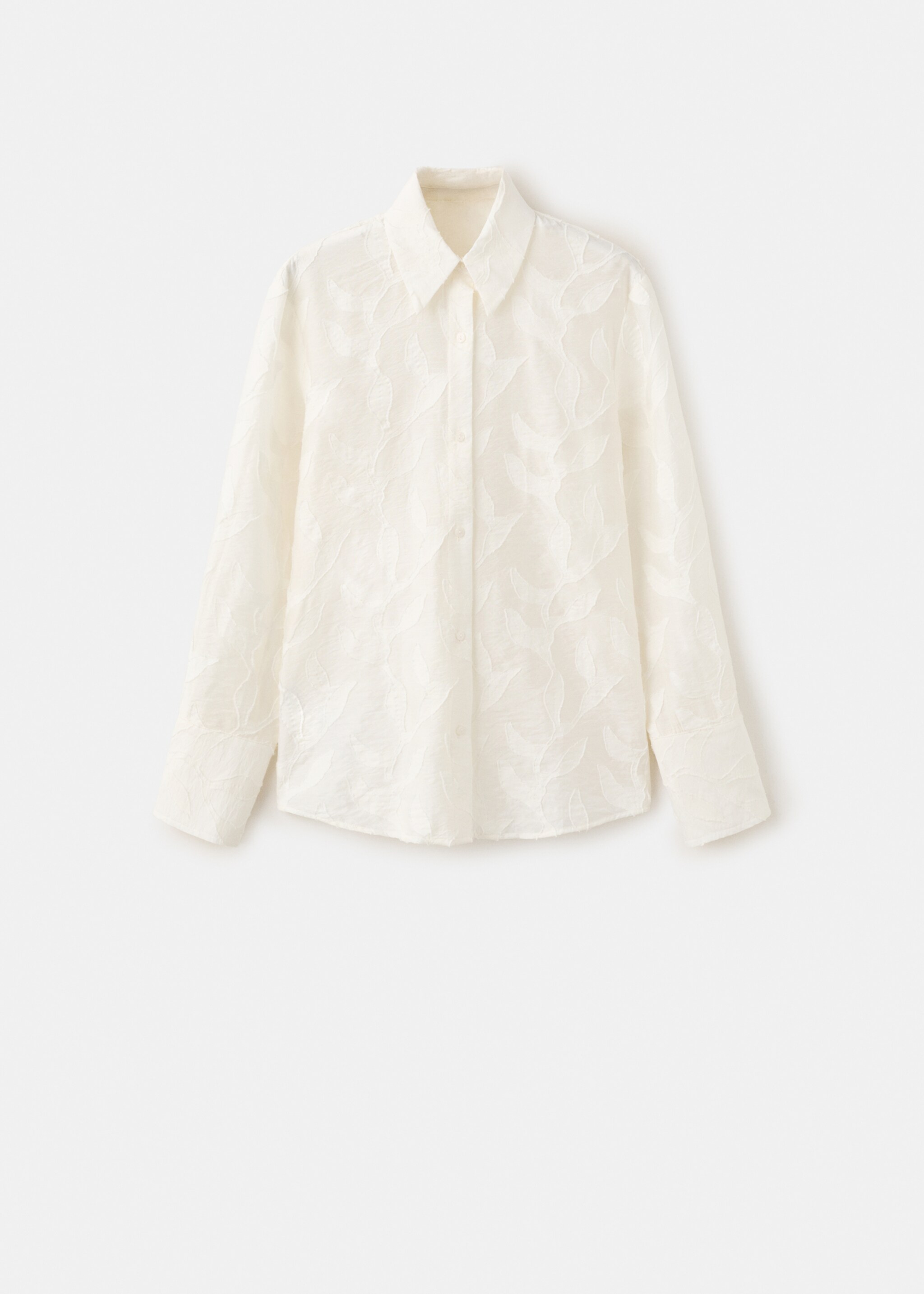 Blouse broderie florale - Article sans modèle, Blanc cassé. Ref: 27077140-00.