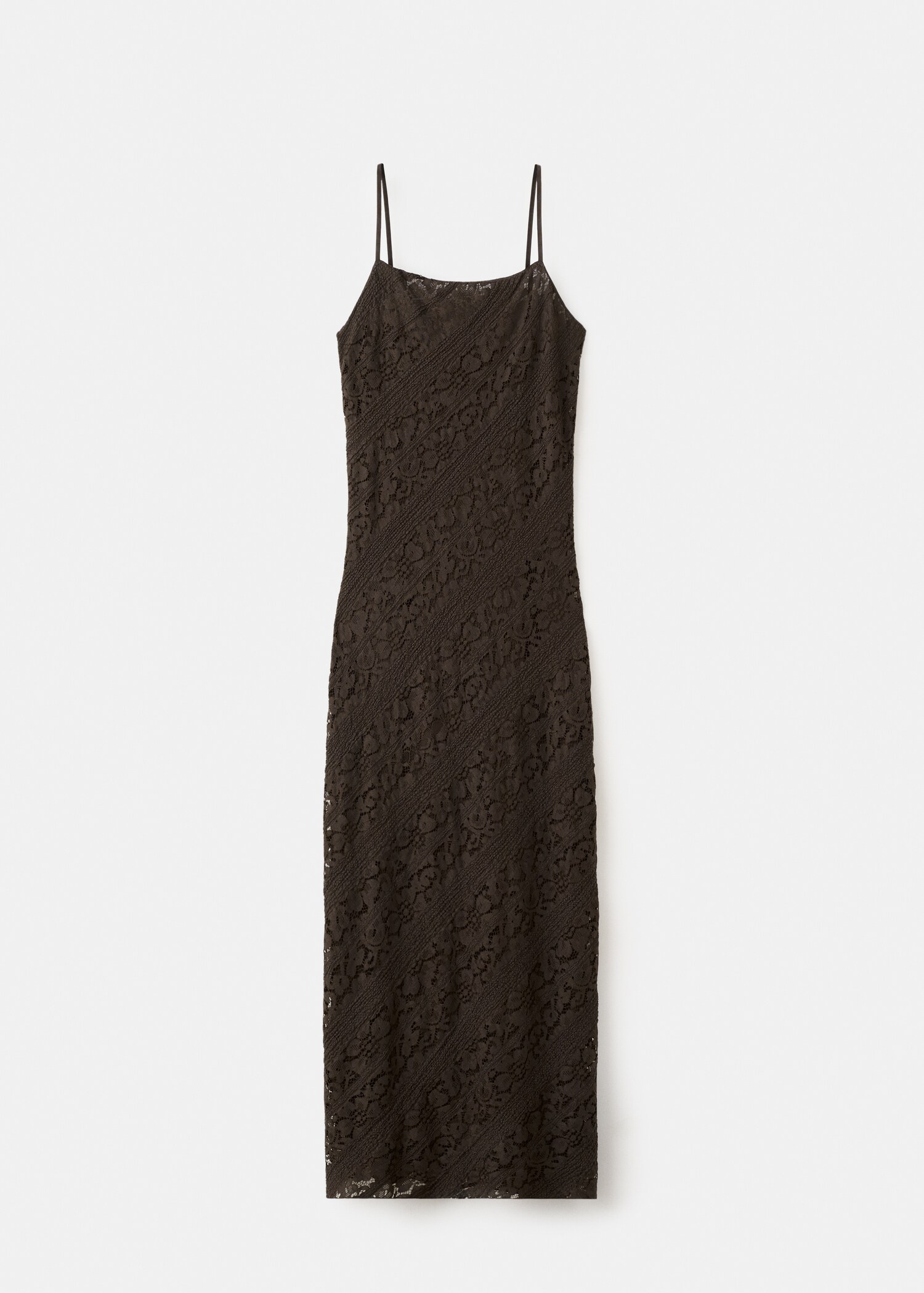 Semi-transparent lace long dress - Article without model