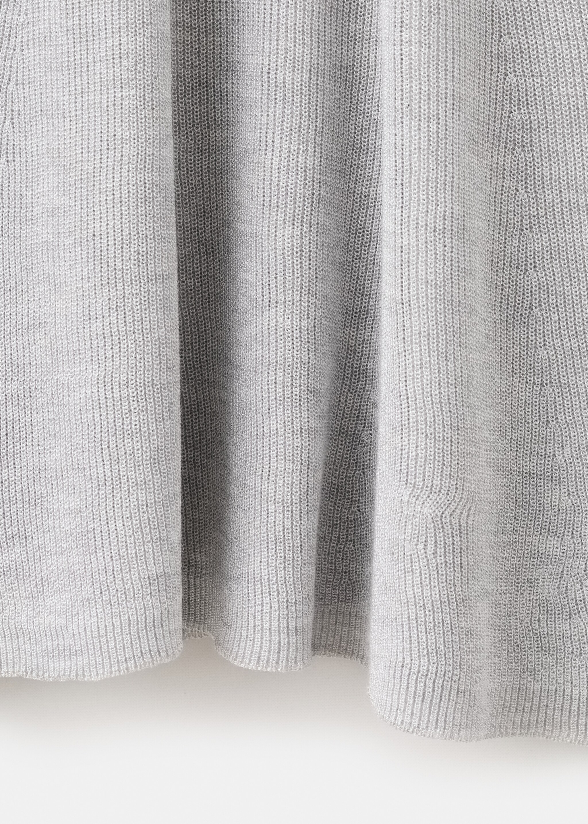 Fine knit midi skirt - Details of the article 0, Light Heather Grey. Ref: 27077143-00.