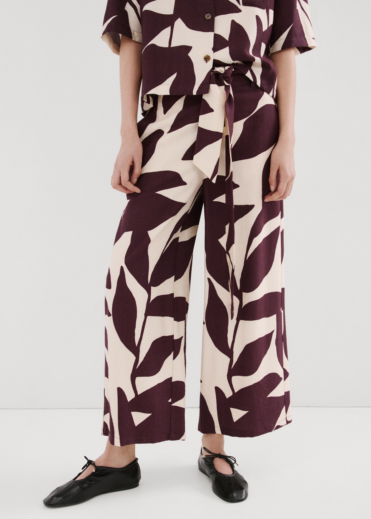 Printed straight pants - Medium plane