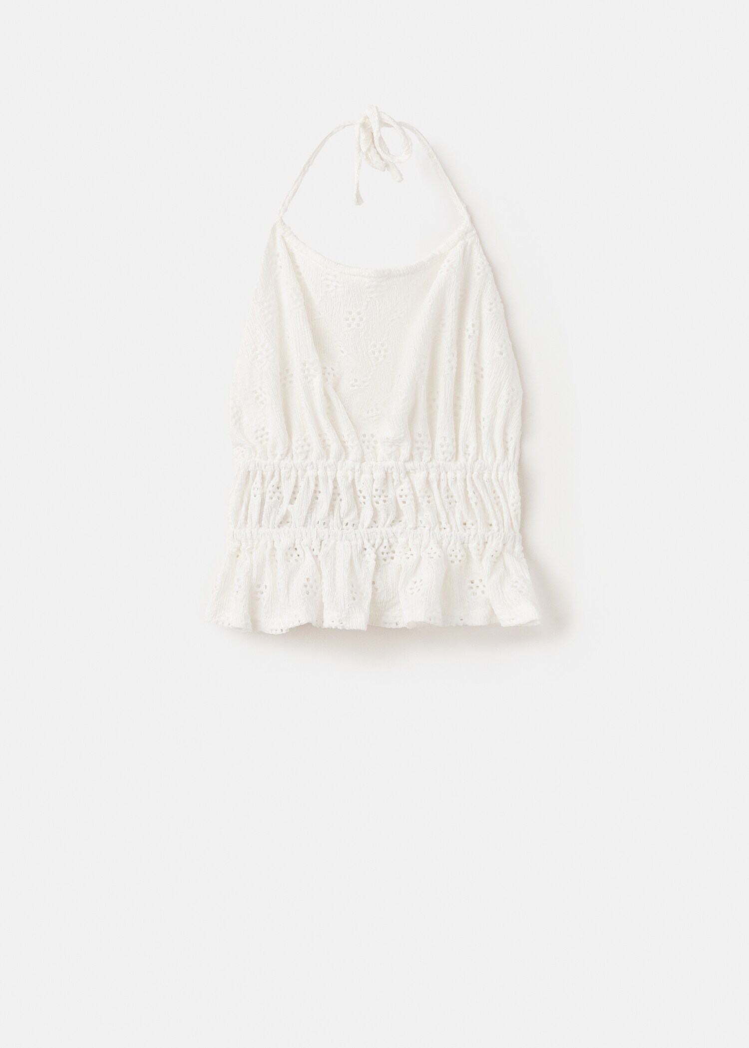 Halter top with embroidered details - Article without model