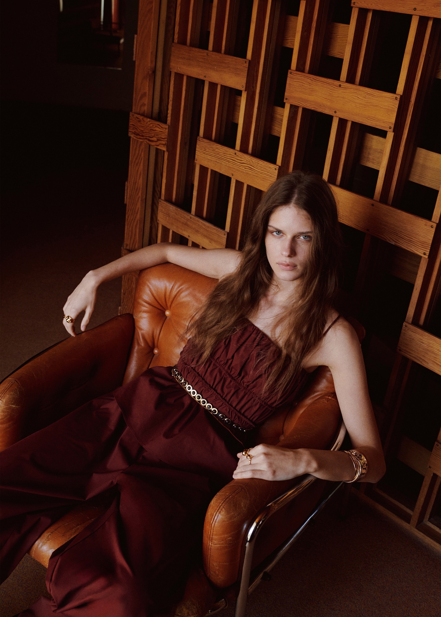 Ruched cotton top - Medium plane