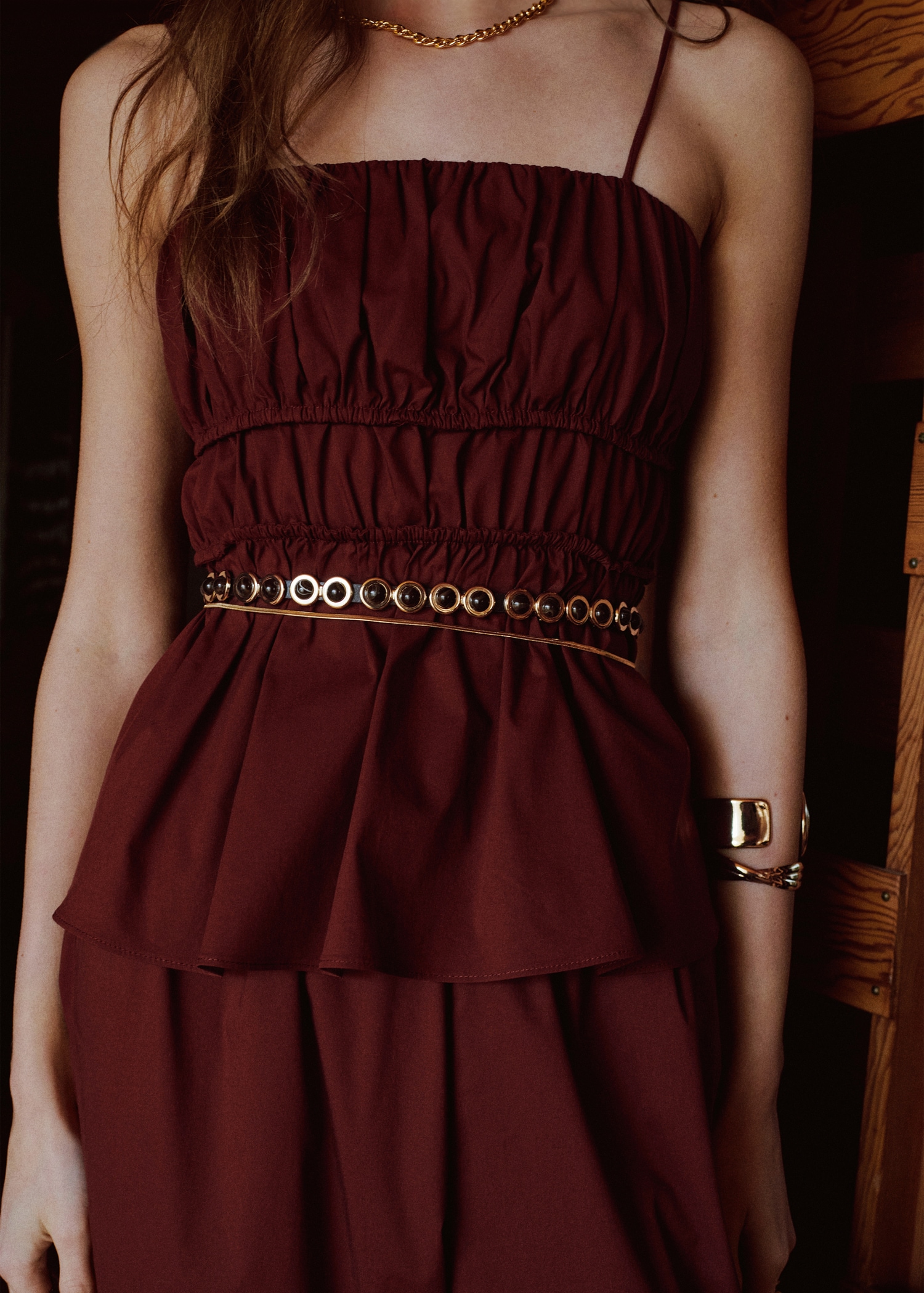 Ruched cotton top - Details of the article 1