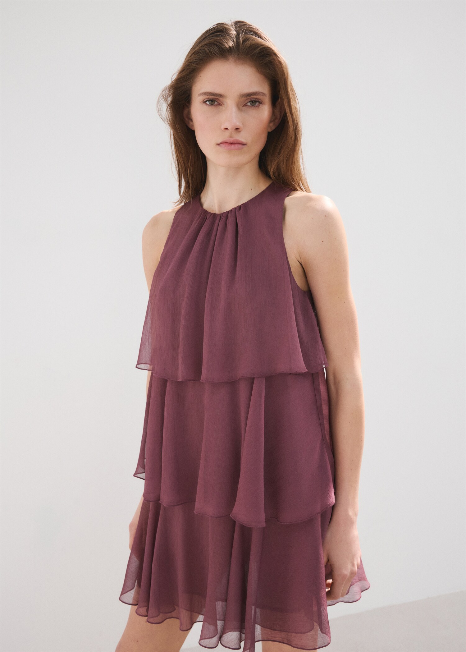 Ruffled draped dress - Medium plane