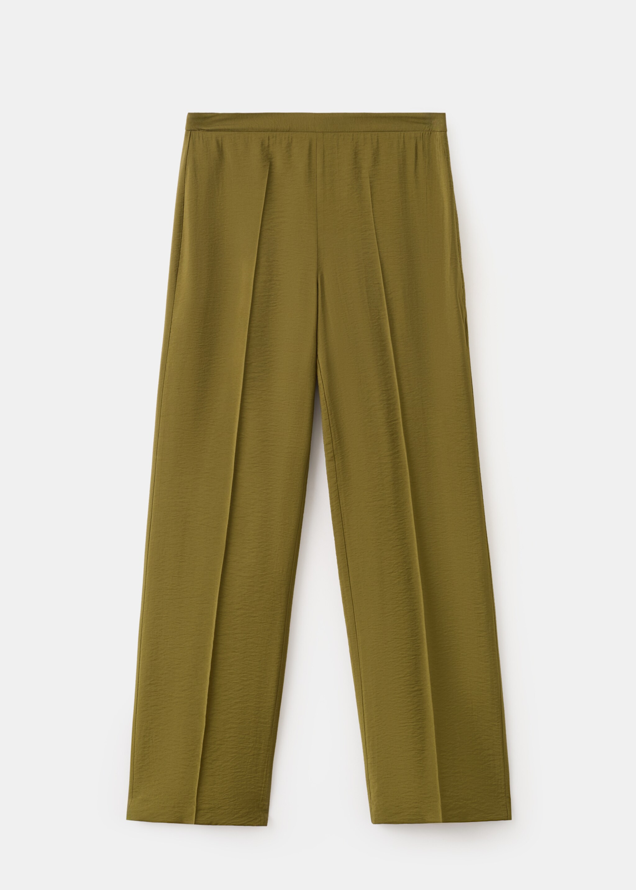 Straight mid-rise trousers - Article without model, Green. Ref: 27077153-00.