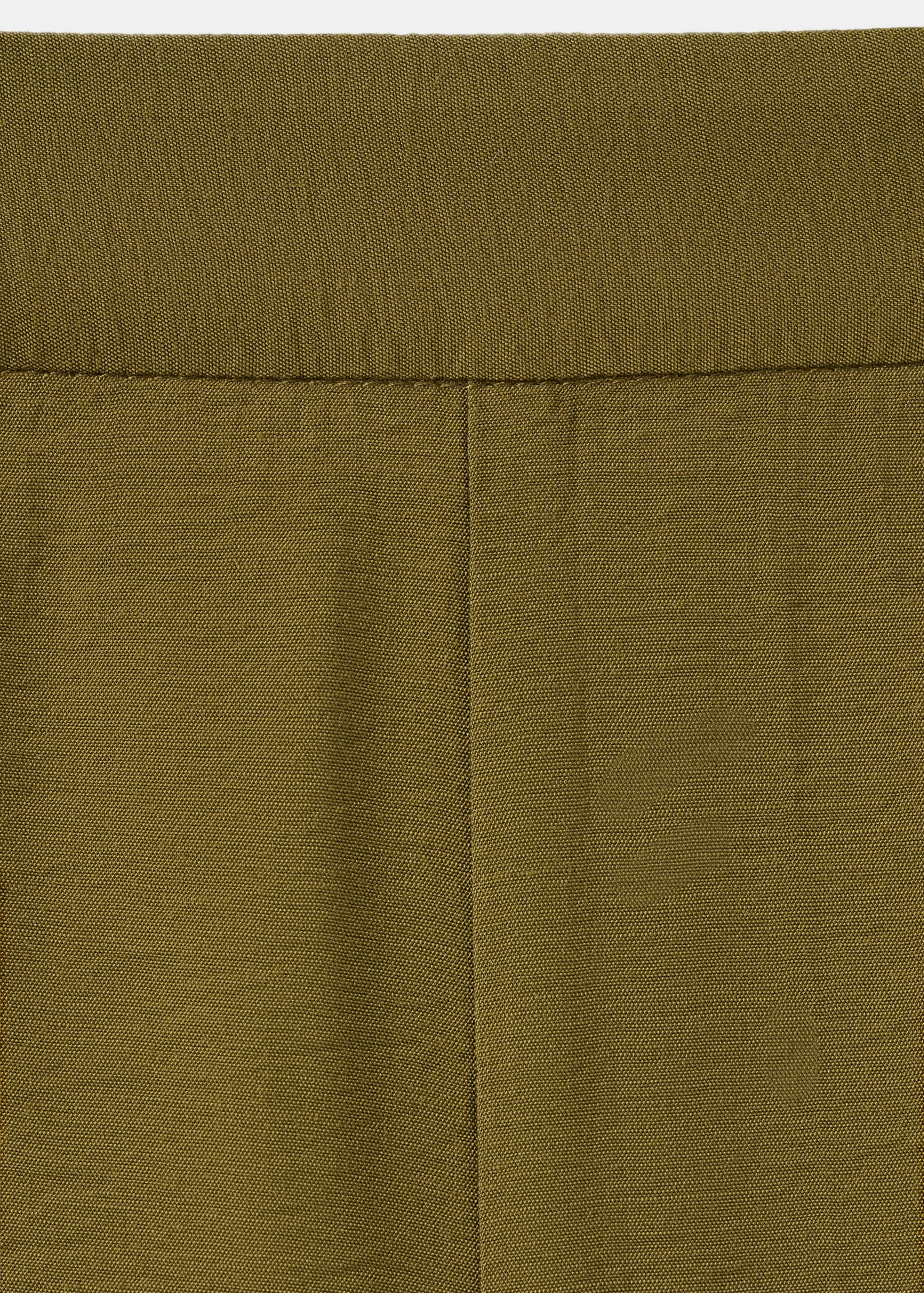 Straight mid-rise trousers - Details of the article 0, Green. Ref: 27077153-00.