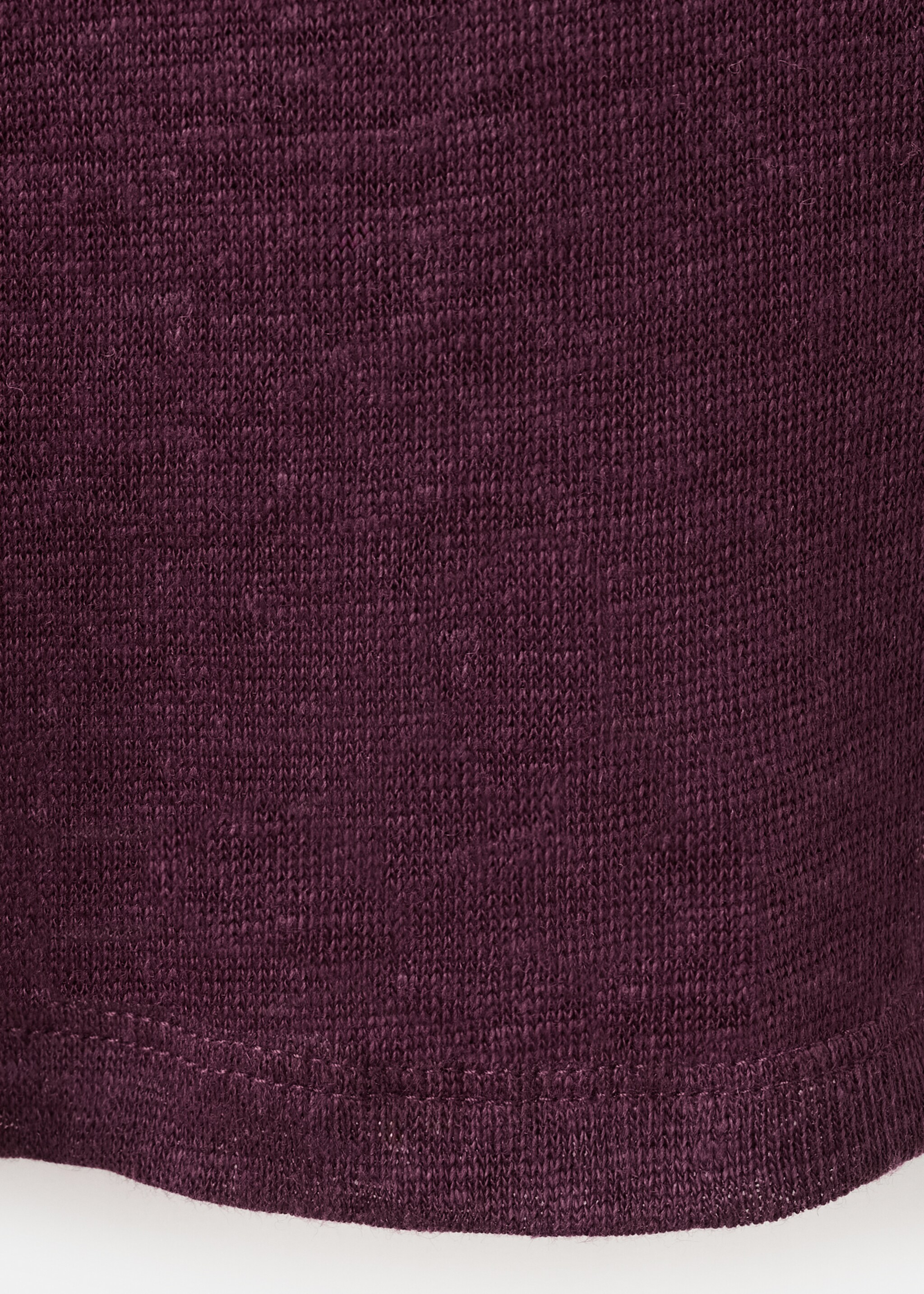 Short-sleeved linen t-shirt - Details of the article 0, Wine. Ref: 27077154-00.