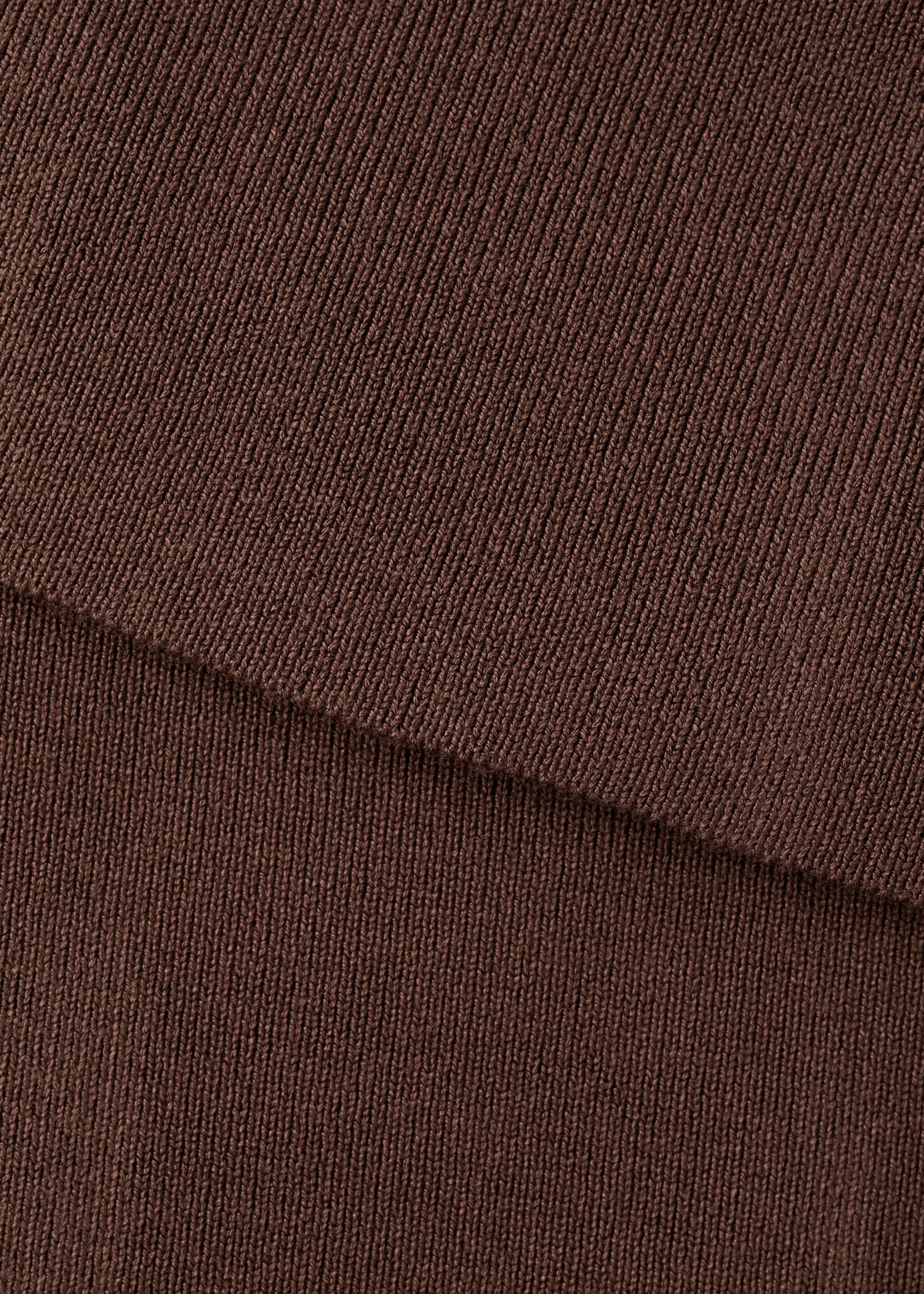 Off-shoulder top - Details of the article 8, Chocolate. Ref: 27077155-00.