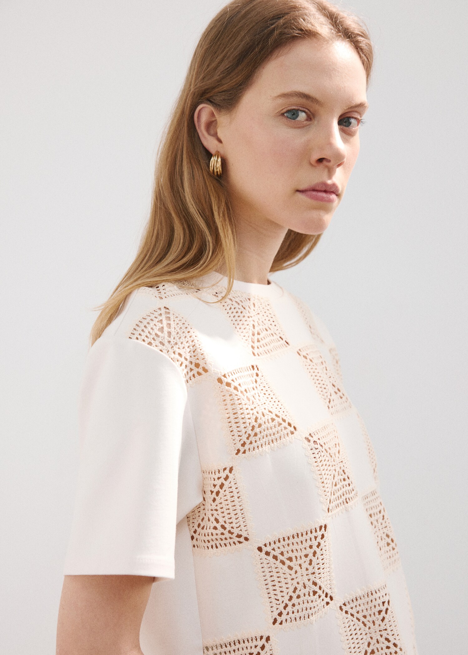 Crochet print T-shirt - Details of the article 2