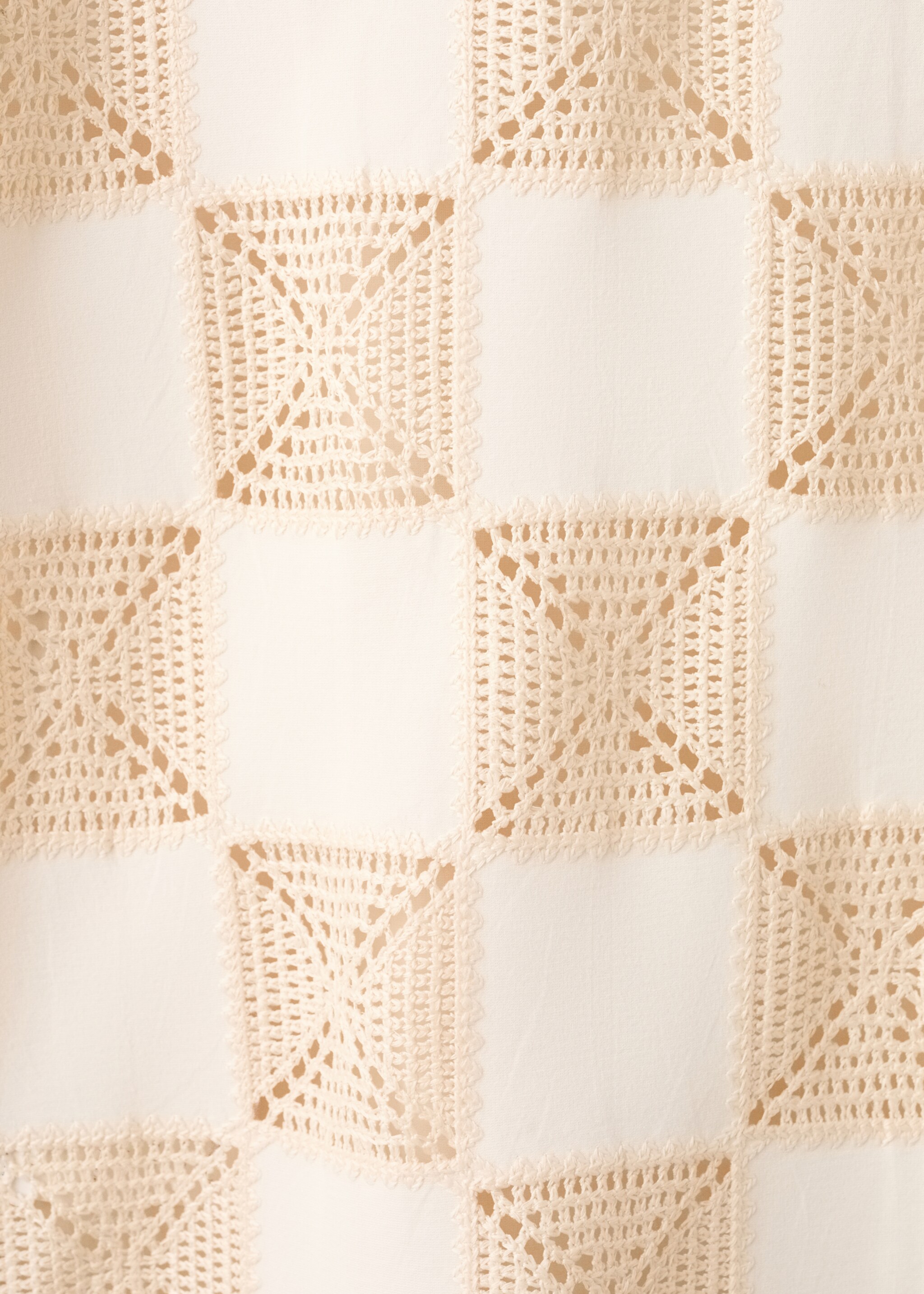 Crochet print T-shirt - Details of the article 8, Off White. Ref: 27077156-00.