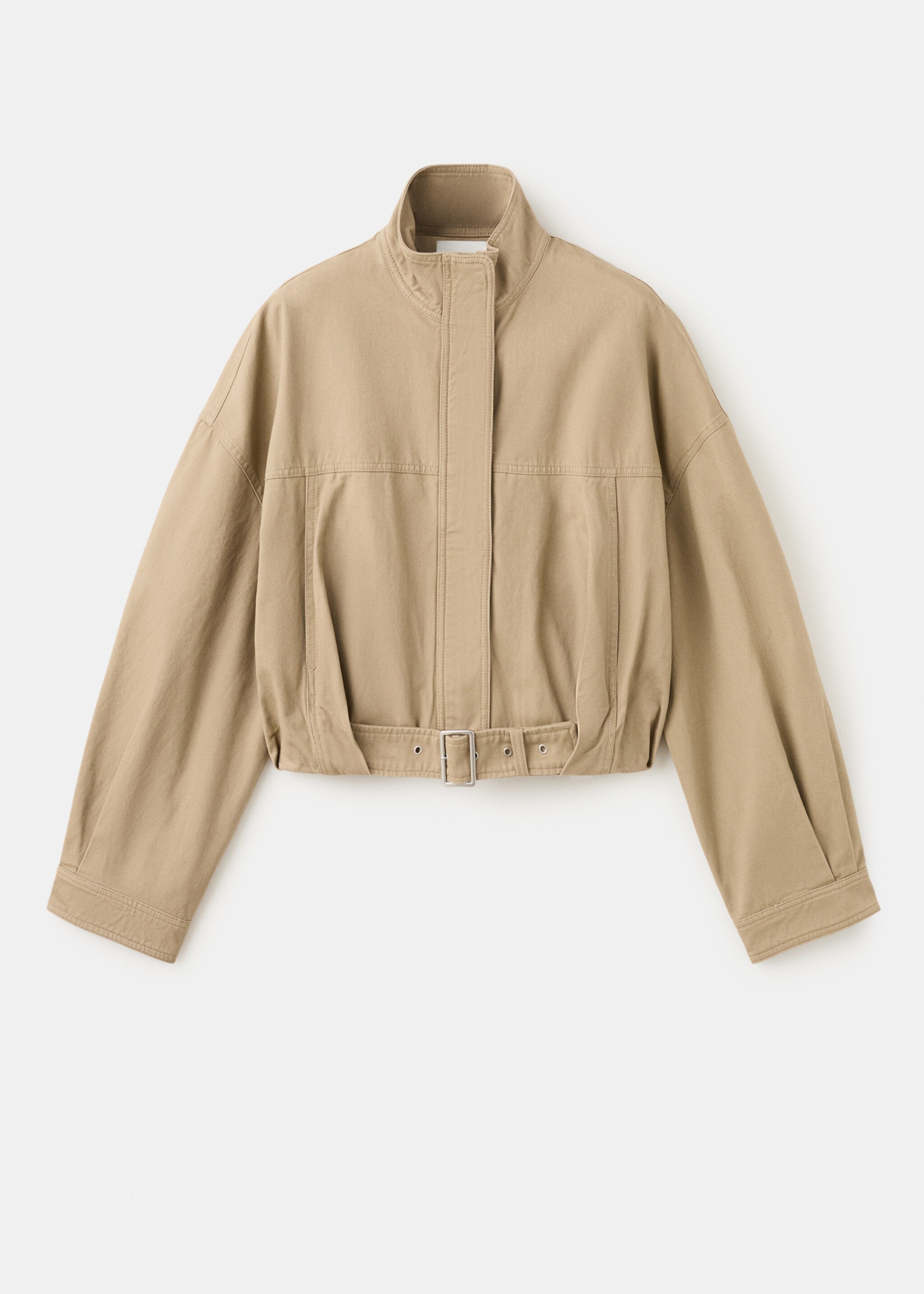 Veste en jean oversize poches - Article sans modèle, Sable. Ref: 27077157-00.