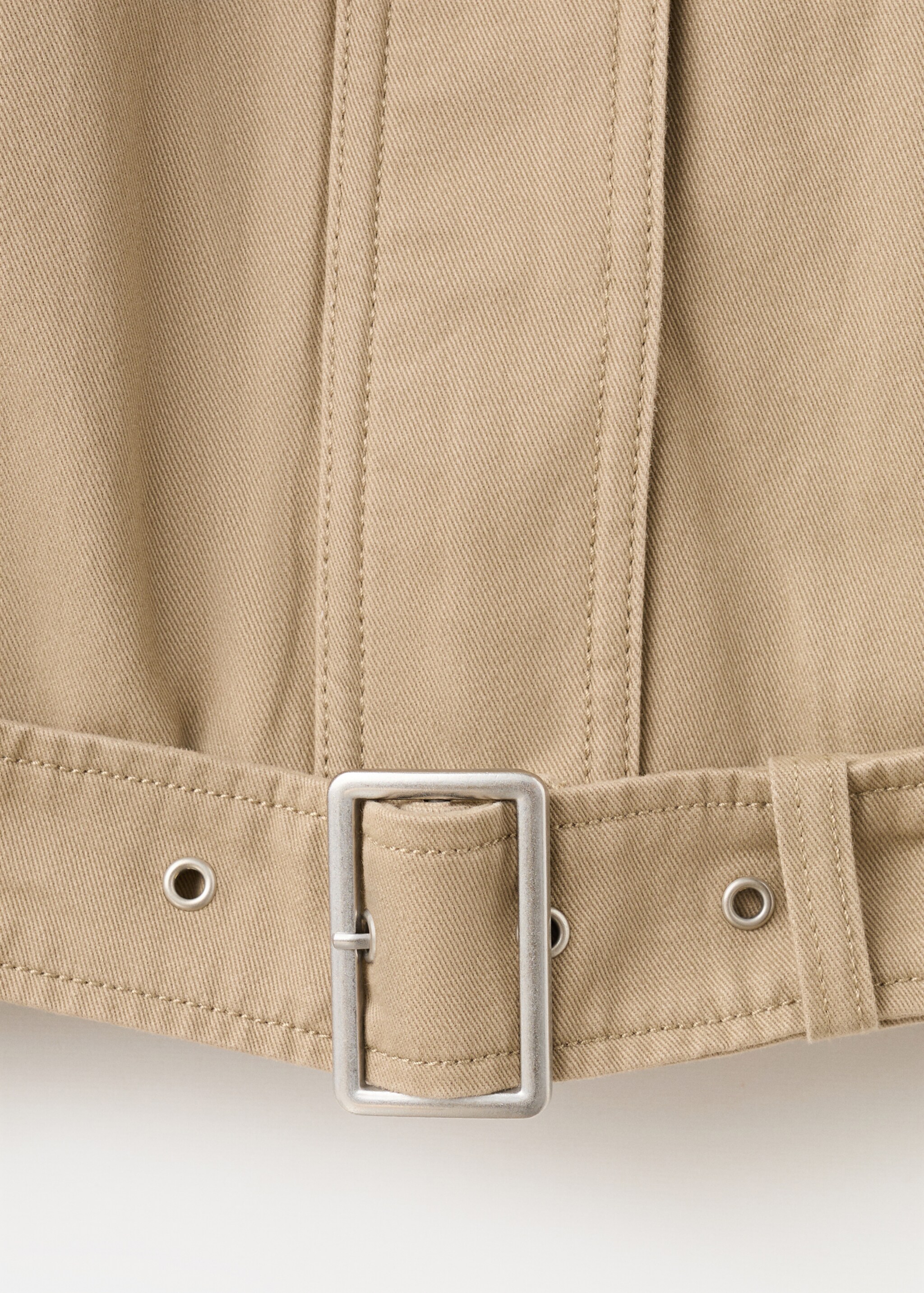 Veste en jean oversize poches - Détail de l'article 8, Sable. Ref: 27077157-00.