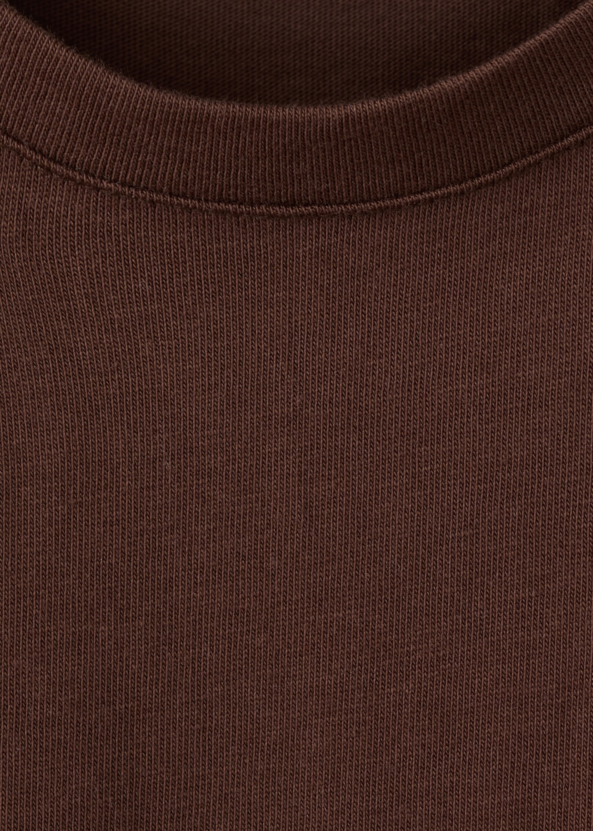 Short-sleeved t-shirt with shoulder pads - Details of the article 0, Brown. Ref: 27077159-00.