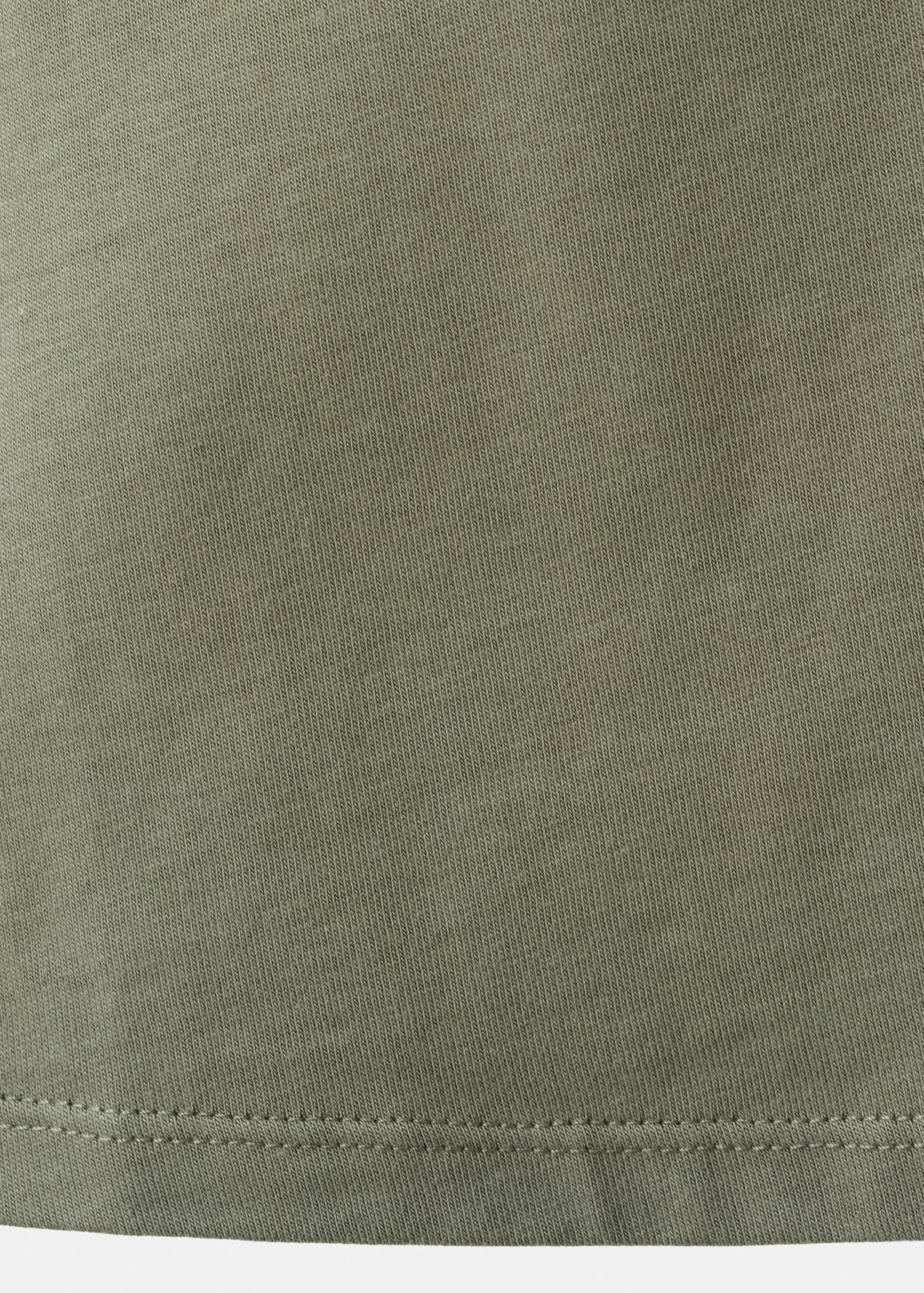 Short-sleeved t-shirt with shoulder pads - Details of the article 0, Khaki. Ref: 27077159-00.