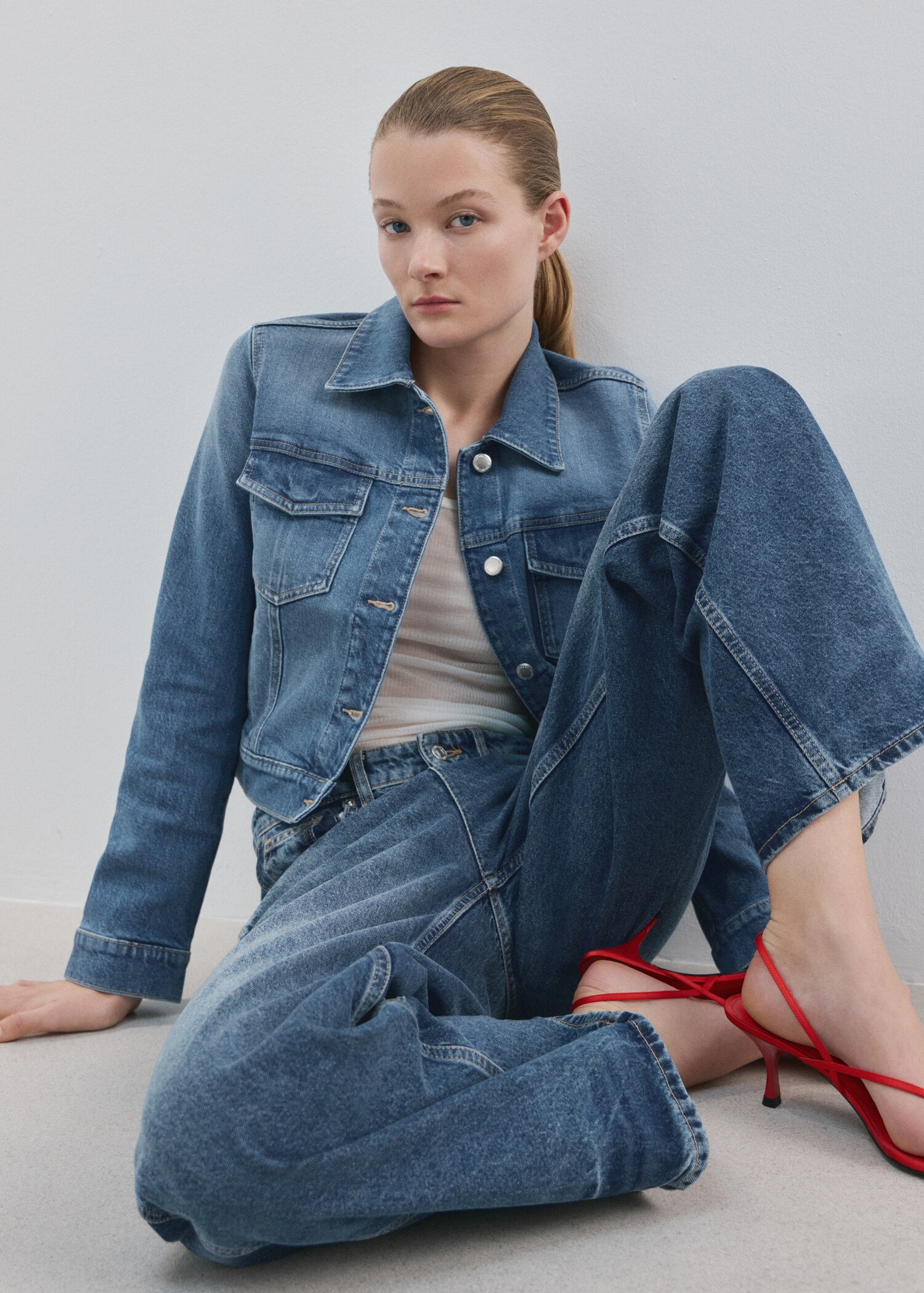 Pockets denim jacket - Medium plane