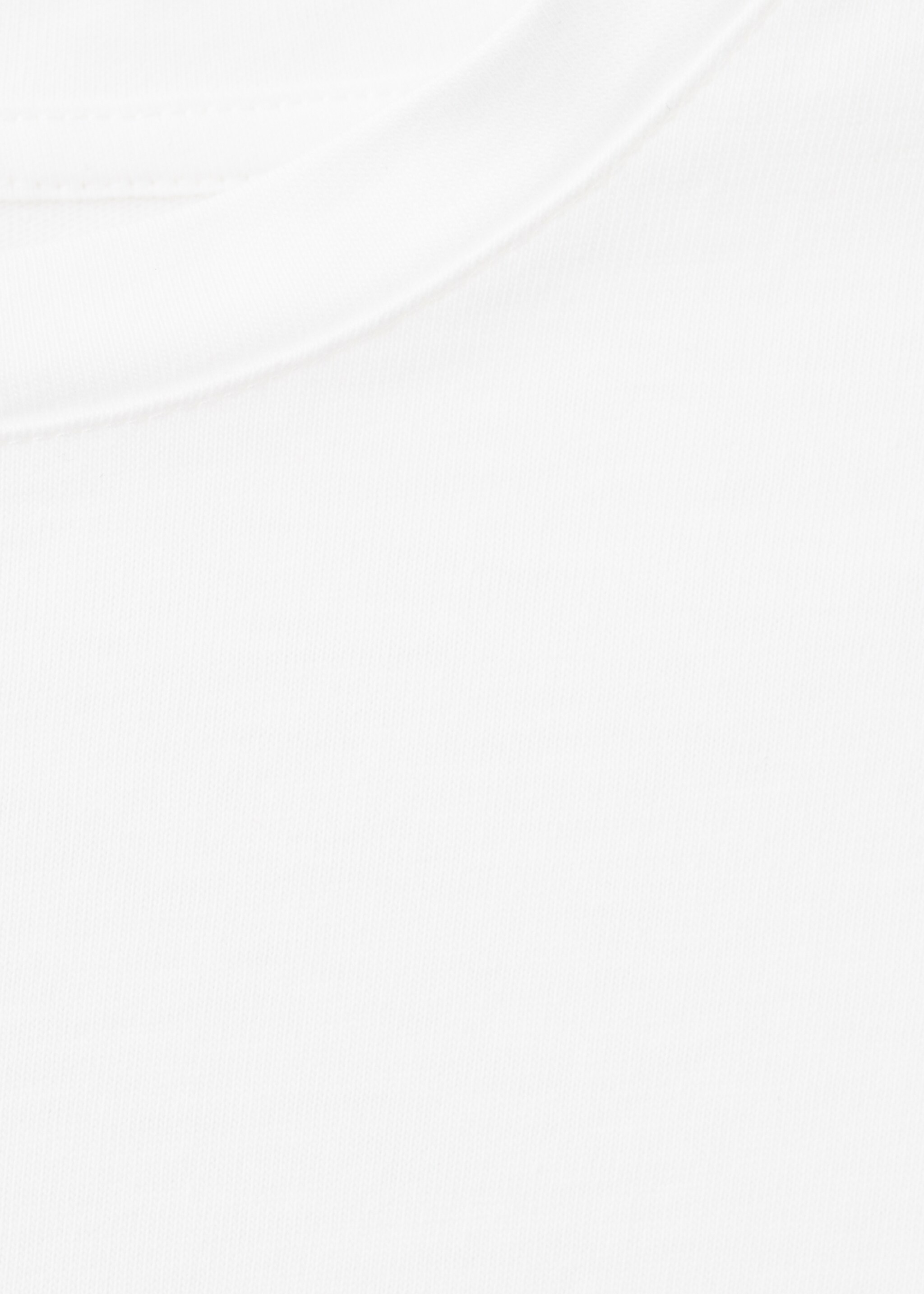 Cotton t-shirt with pucker detail - Details of the article 0, White. Ref: 27077166-00.