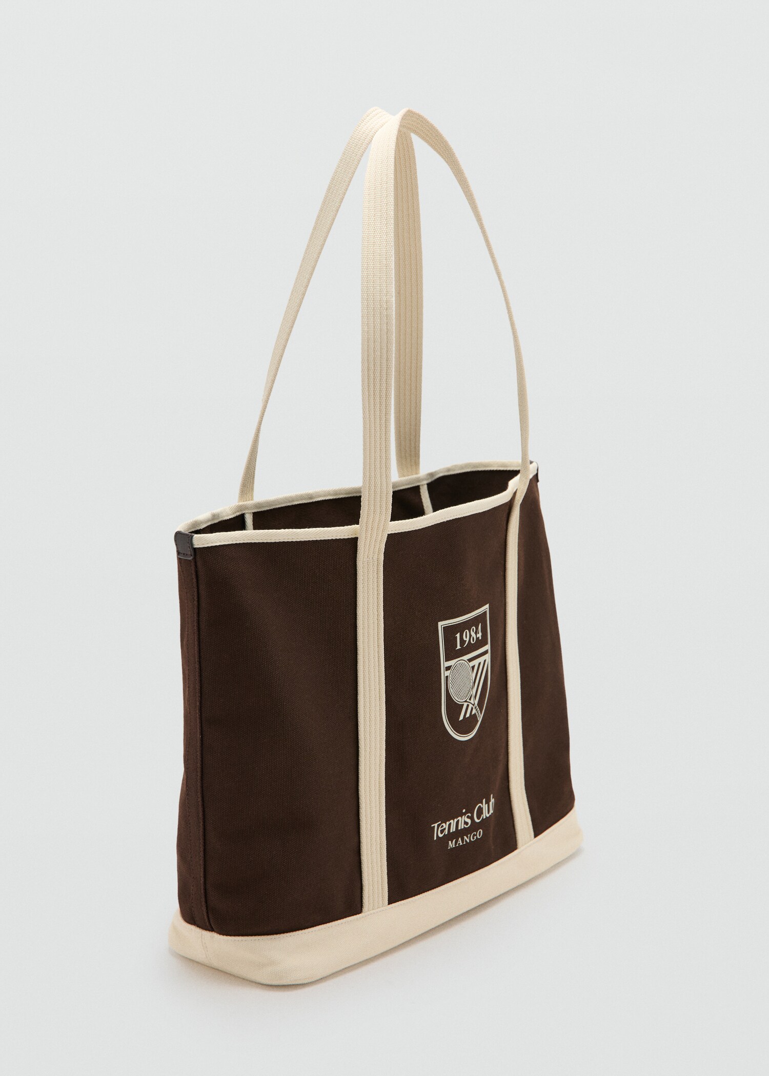 Shopper bag with embroidered message - Medium plane