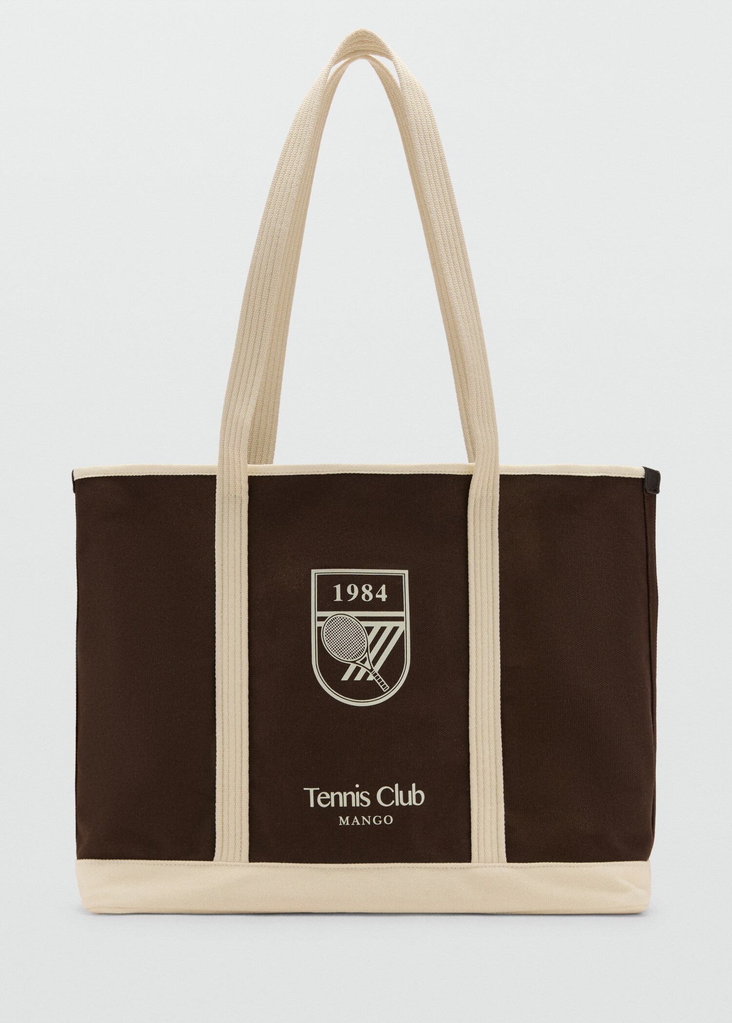 Shopper bag with embroidered message - Article without model