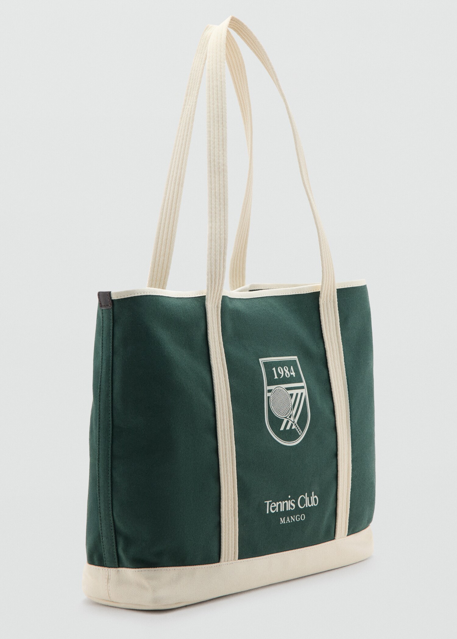 Shopper bag with embroidered message - Medium plane