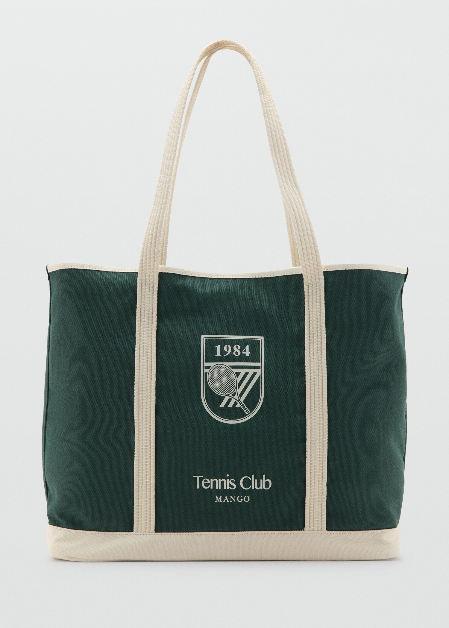 Shopper bag with embroidered message - Article without model