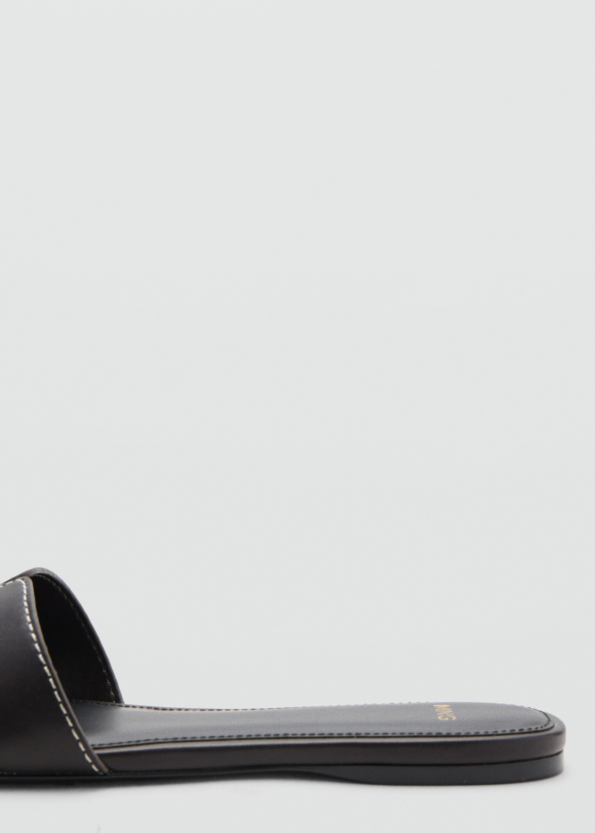 Metallic detail strap sandal - Details of the article 1, Chocolate. Ref: 27077785-00.